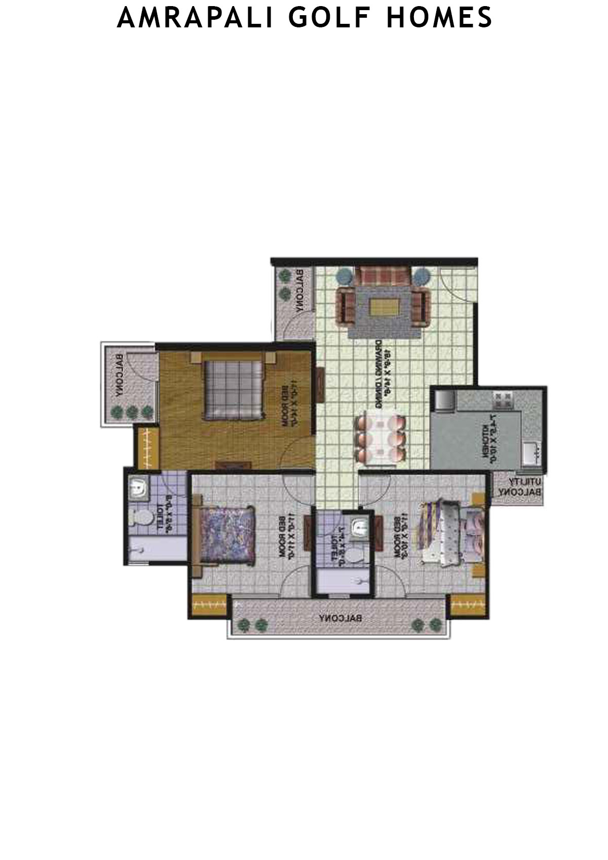 Amrapali Golf Homes Tower A1 Unit 5 Floor Plan