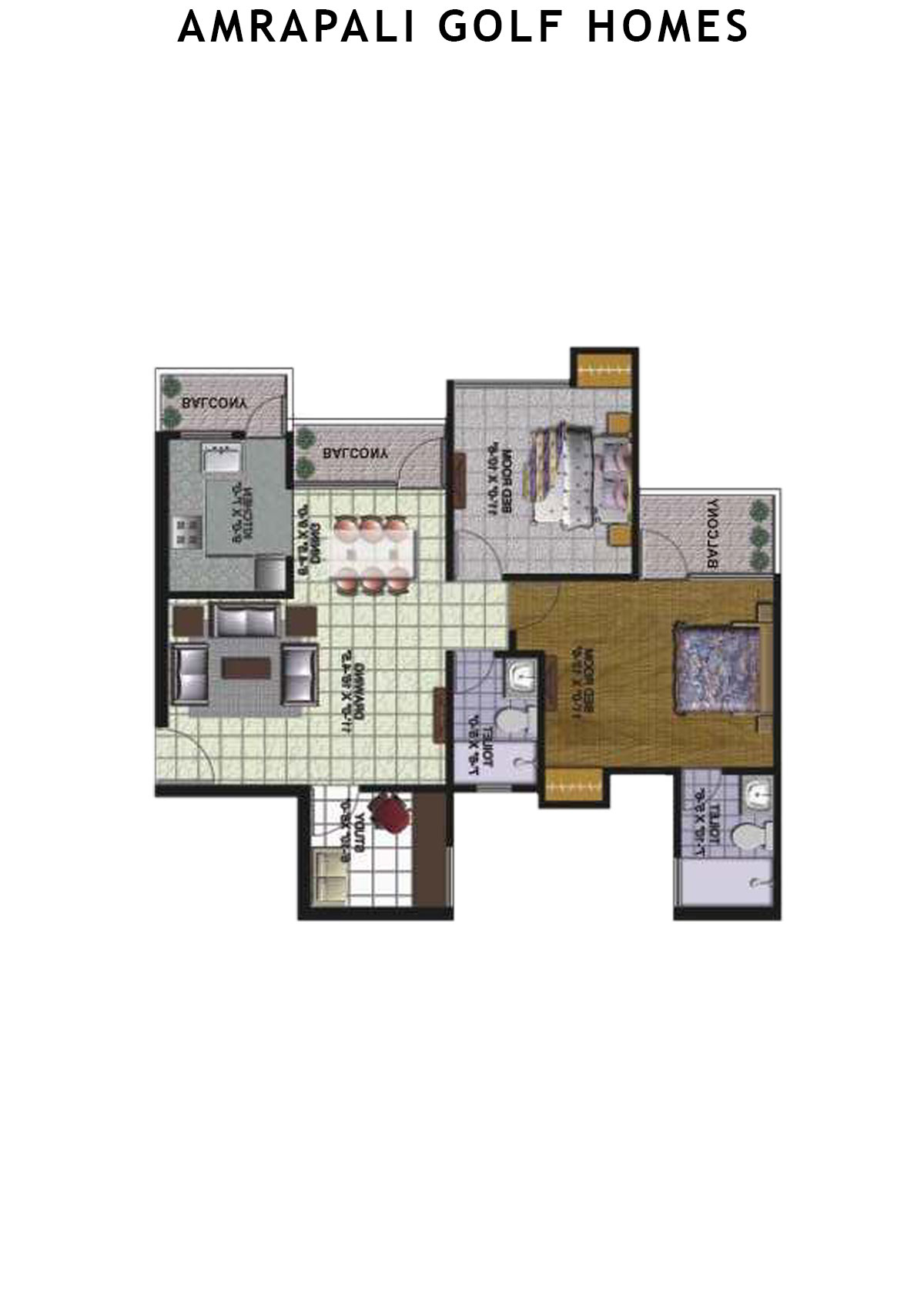Amrapali Golf Homes Tower A3 Unit 2 Floor Plan