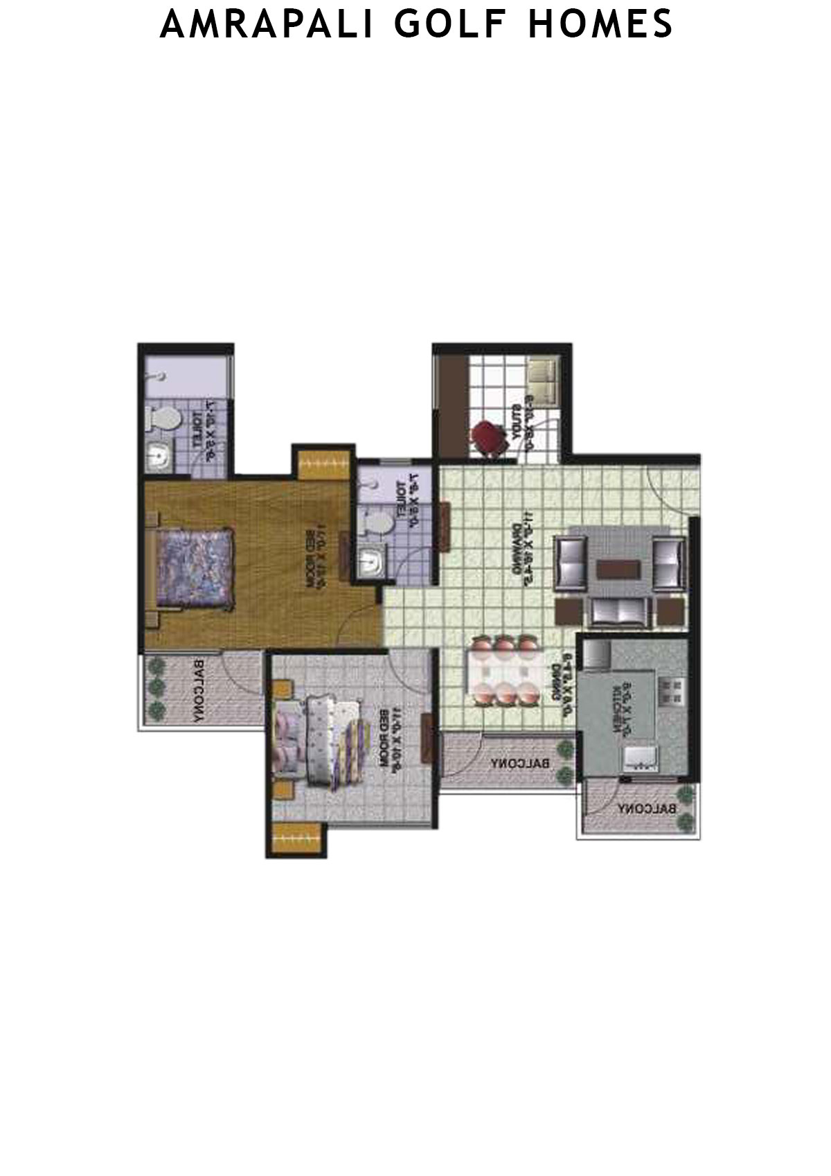 Amrapali Golf Homes Tower A3 Unit 4 Floor Plan