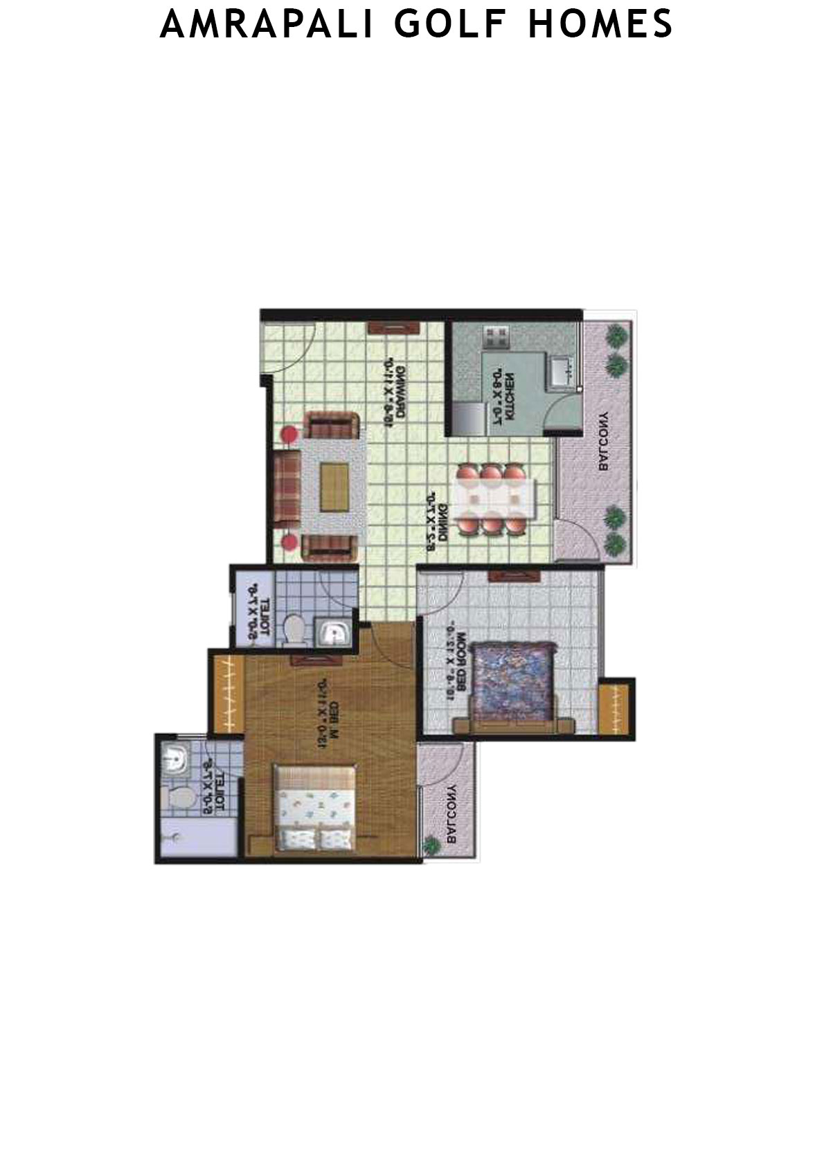 Amrapali Golf Homes Tower A4 Unit 2 Floor Plan