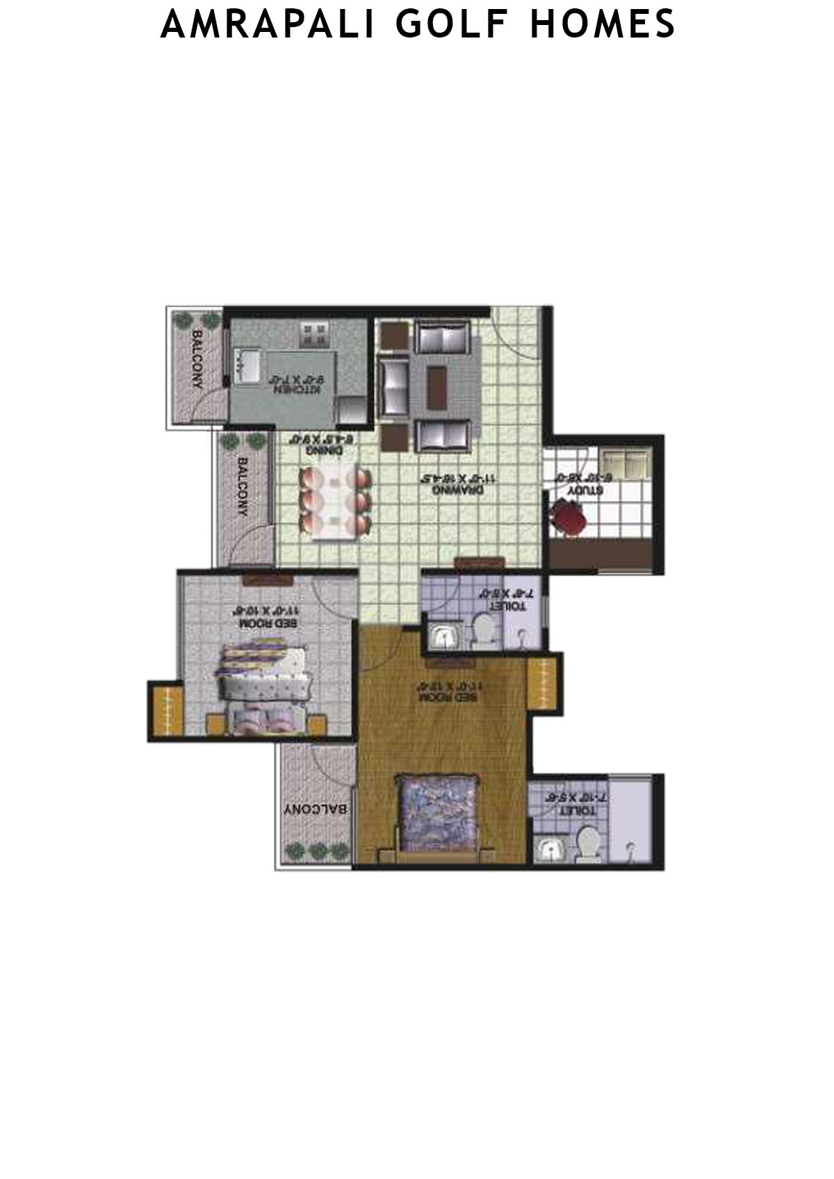 Amrapali Golf Homes Tower A5 Unit 4 Floor Plan