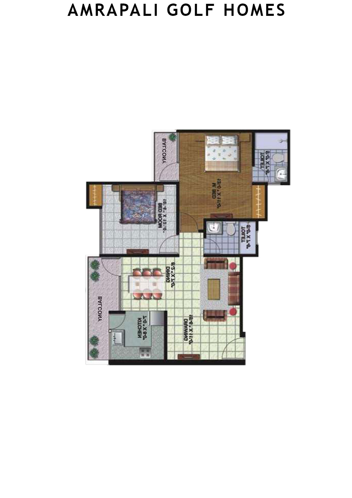 Amrapali Golf Homes Tower A6 Unit 1 Floor Plan