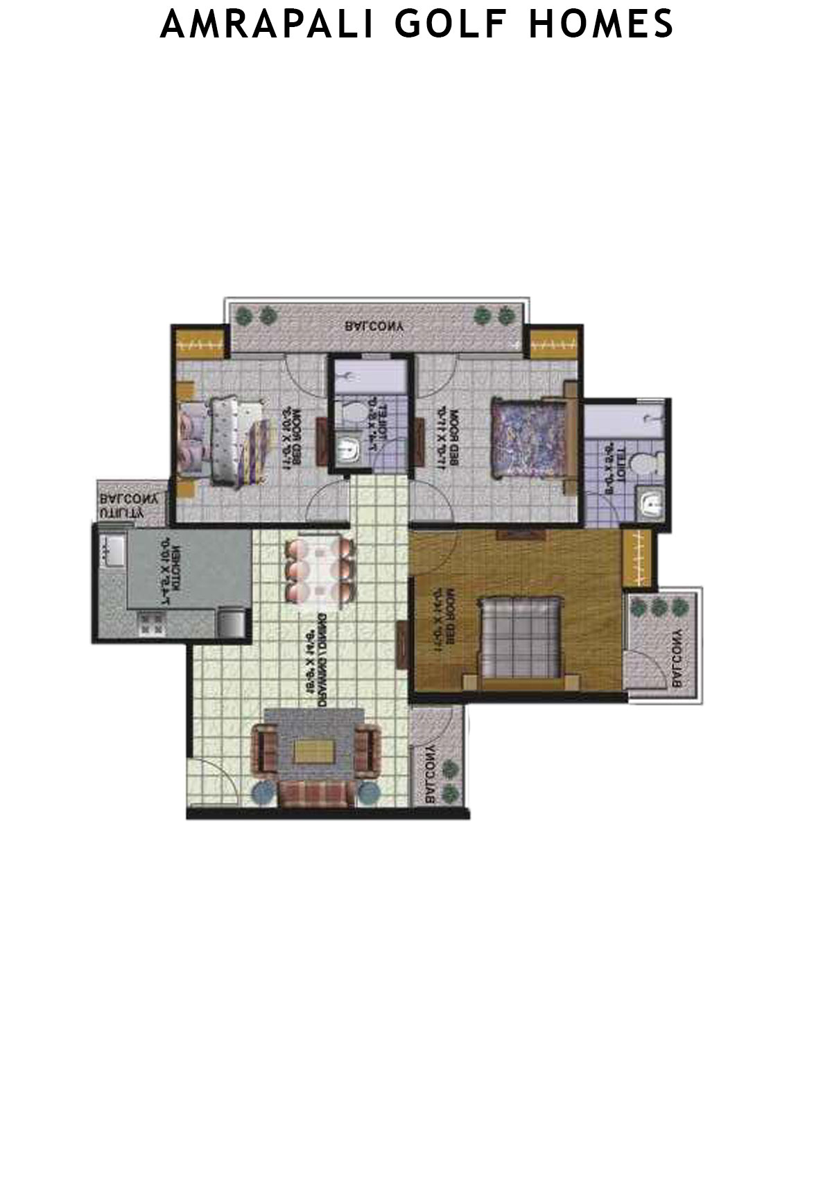 Amrapali Golf Homes Tower A7 Unit 6 Floor Plan