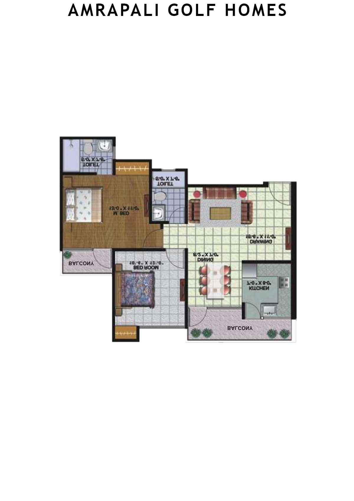 Amrapali Golf Homes Tower B2 Unit 1 Floor Plan