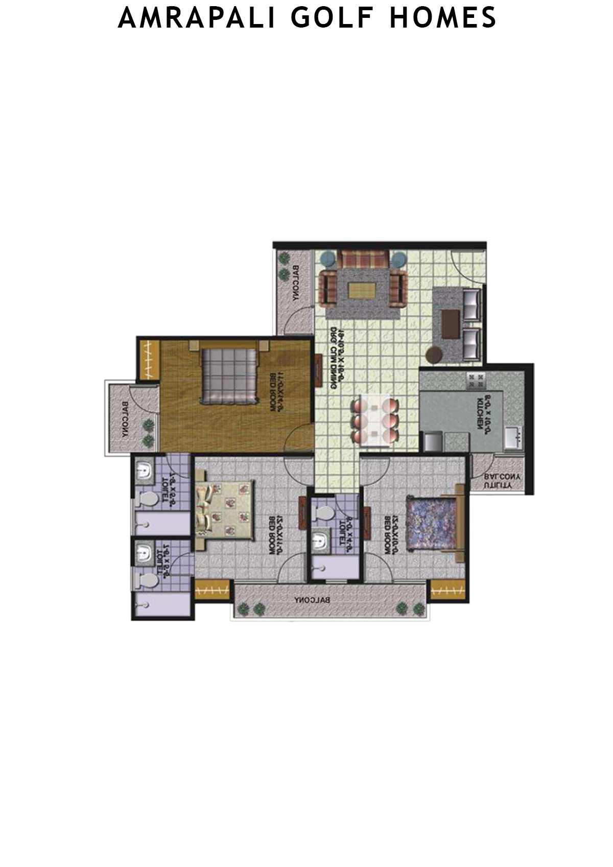 Amrapali Golf Homes Tower C1 Unit 2 Floor Plan