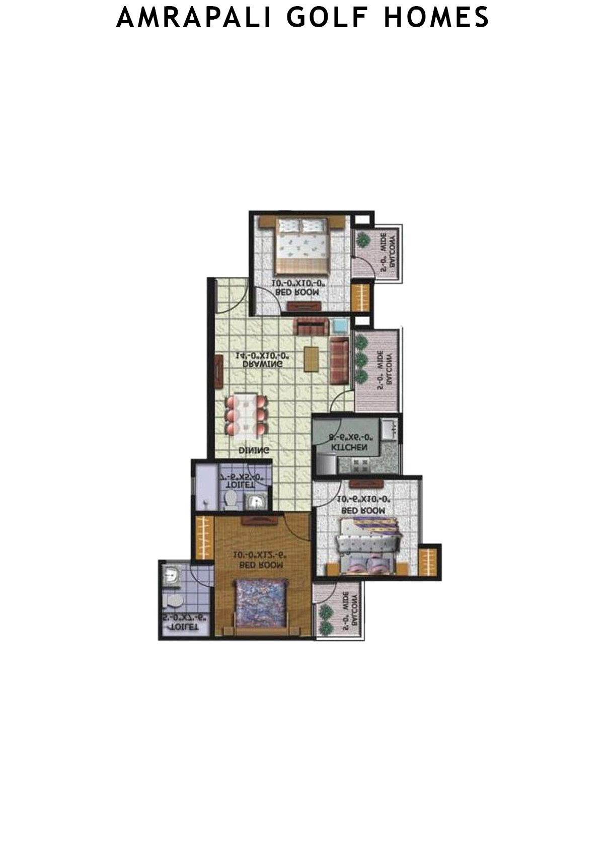 Amrapali Golf Homes Tower C2 Unit 5 Floor Plan