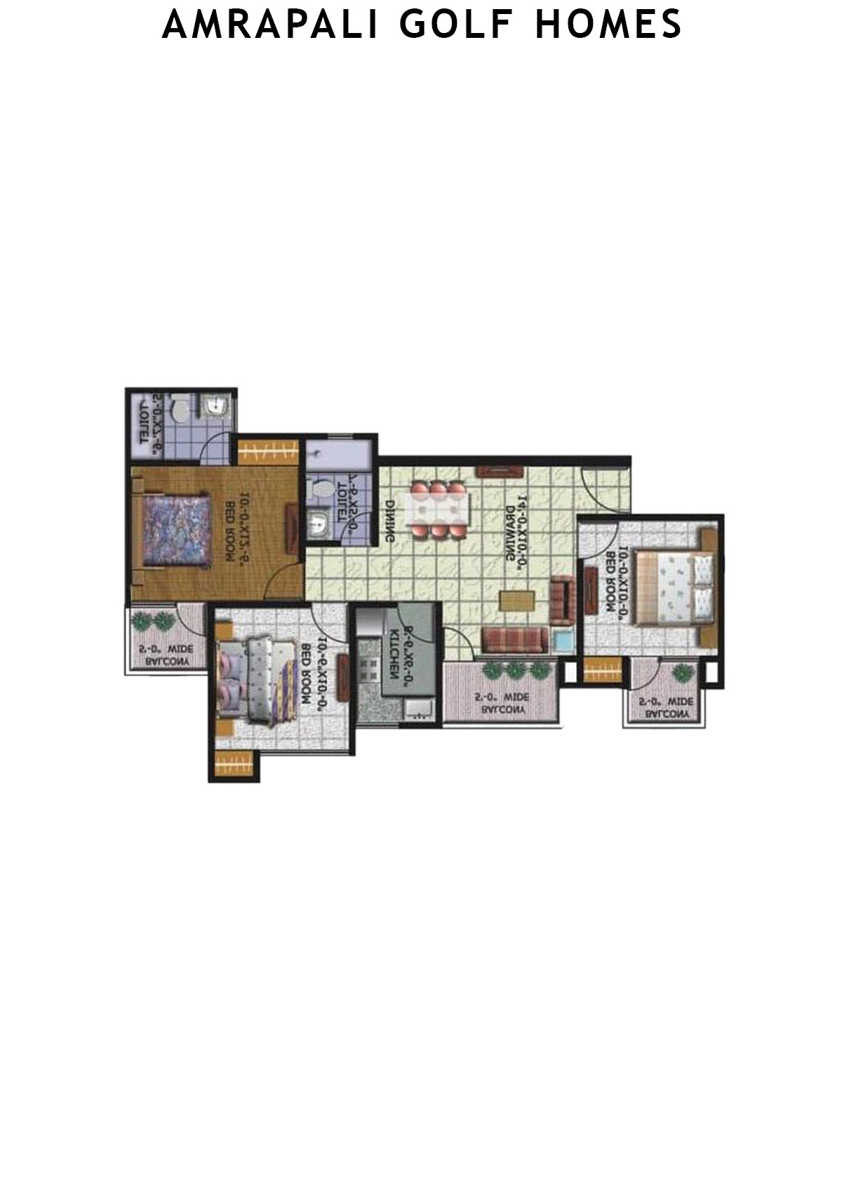 Amrapali Golf Homes Tower C4 Unit 5 Floor Plan
