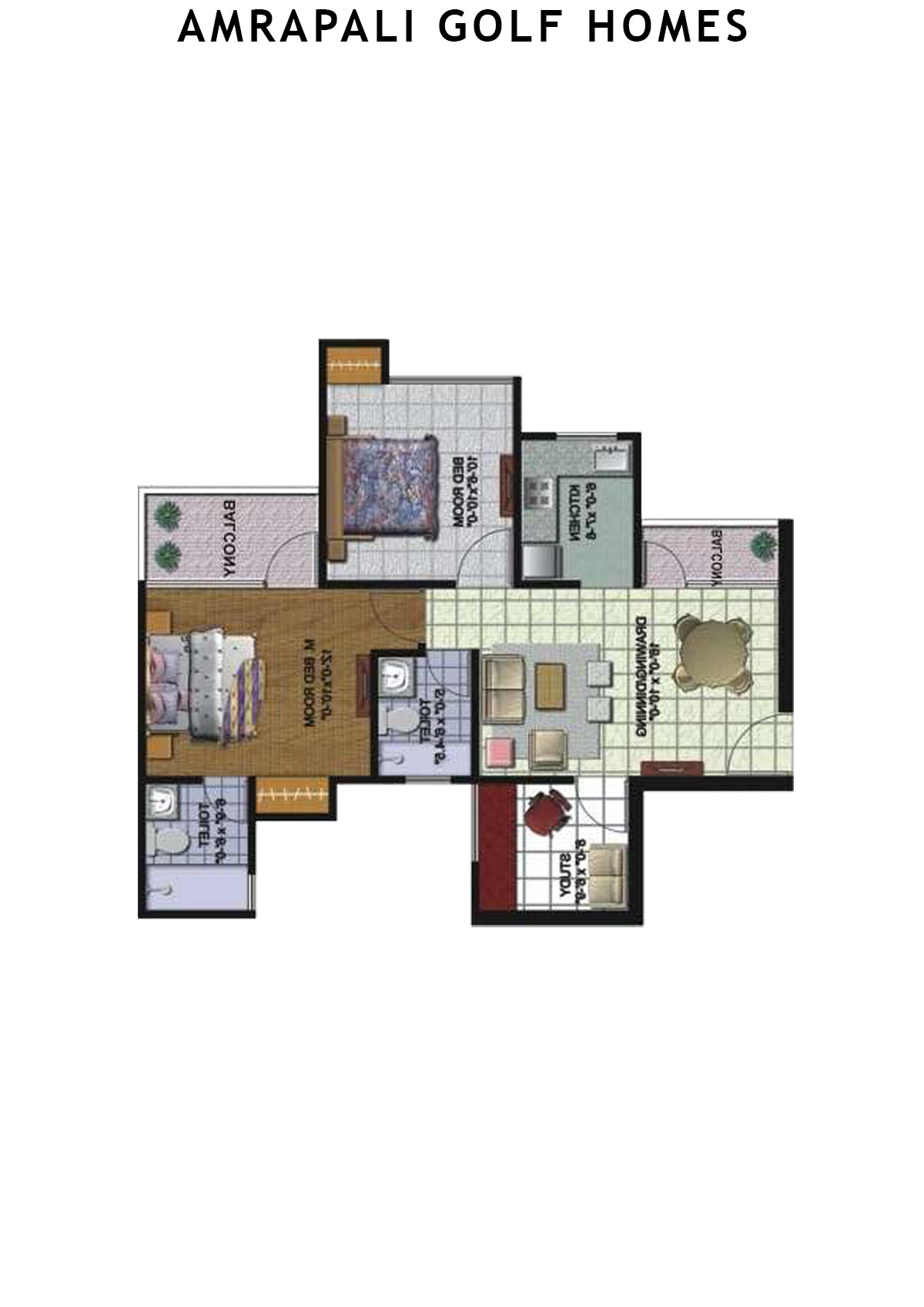 Amrapali Golf Homes Tower K3 Unit 1 Floor Plan