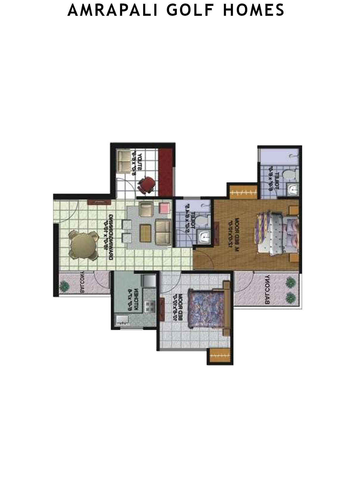 Amrapali Golf Homes Tower K3 Unit 3 Floor Plan
