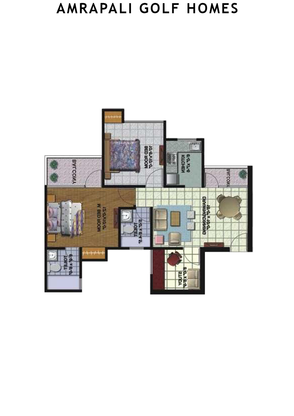 Amrapali Golf Homes Tower L1 Unit 6 Floor Plan