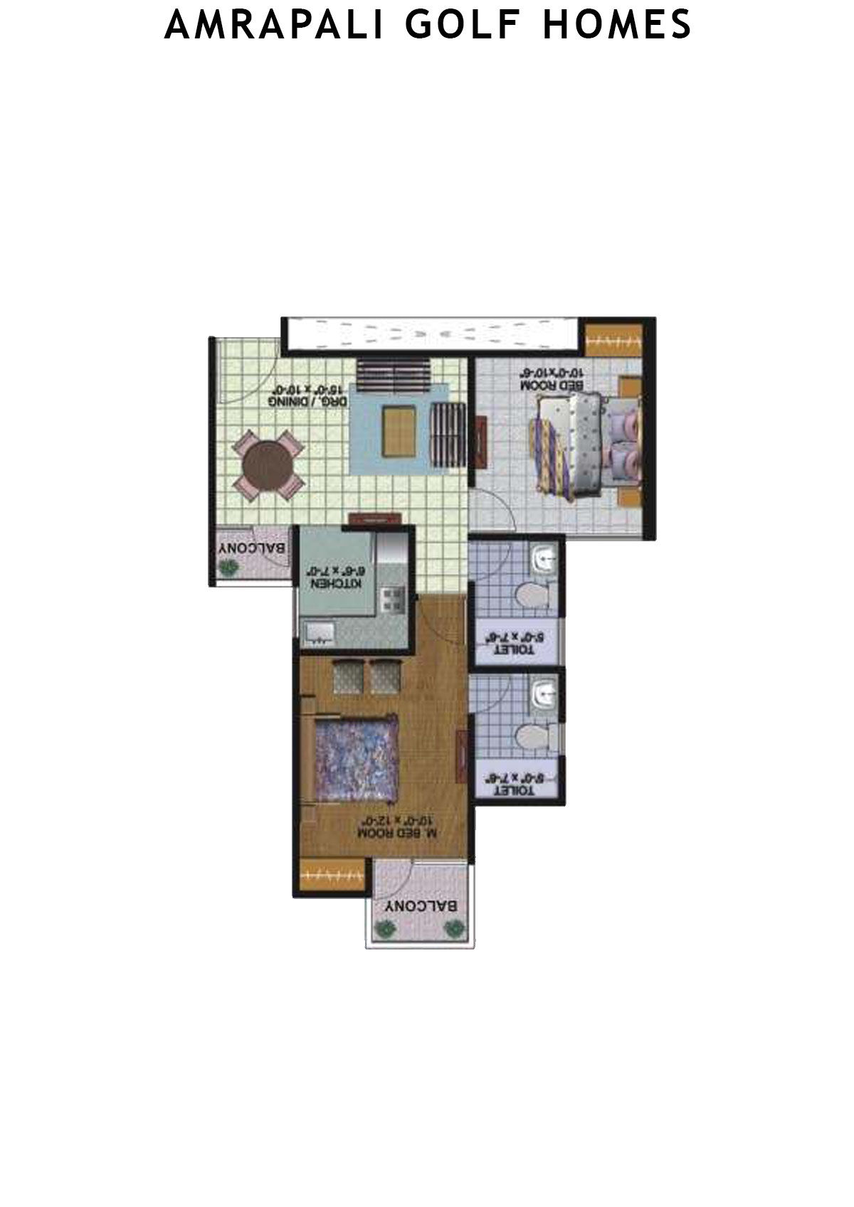 Amrapali Golf Homes Tower L7 Unit 1 Floor Plan