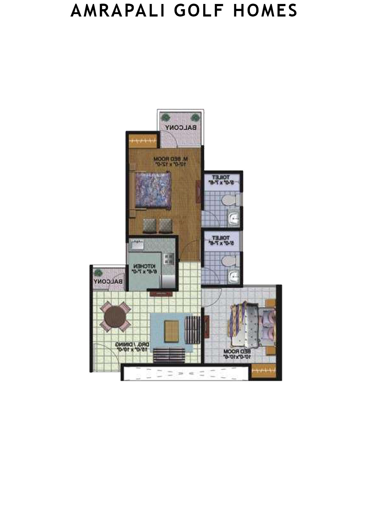 Amrapali Golf Homes Tower L7 Unit 8 Floor Plan