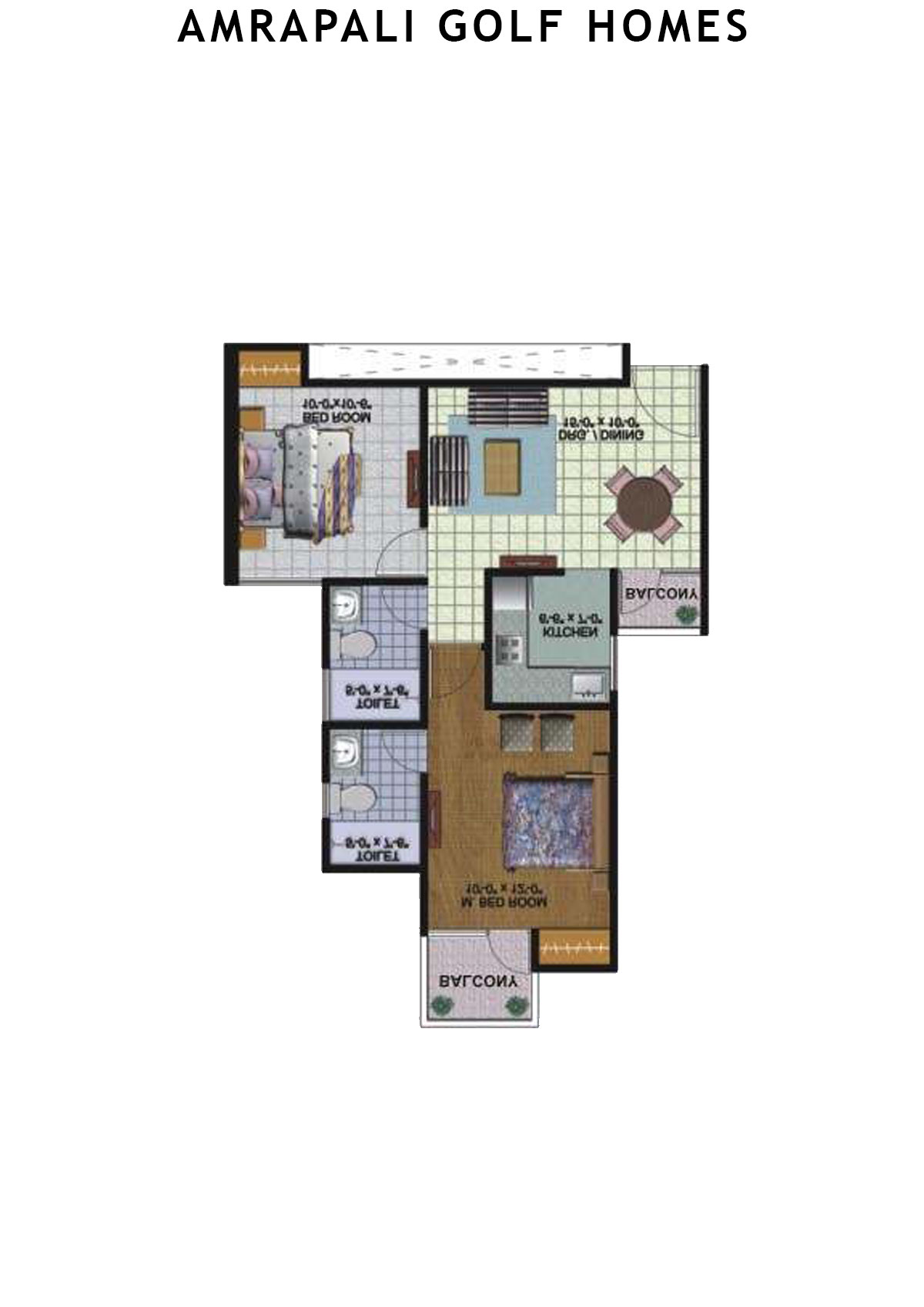 Amrapali Golf Homes Tower M3 Unit 8 Floor Plan
