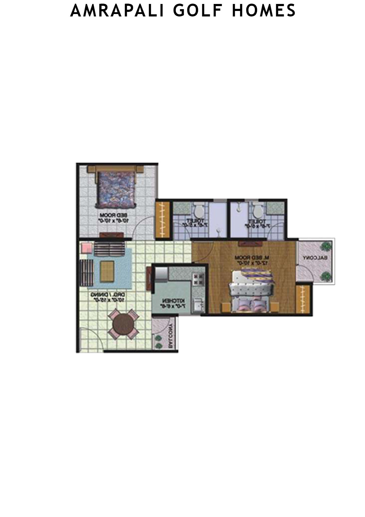 Amrapali Golf Homes Tower M4 Unit 6 Floor Plan