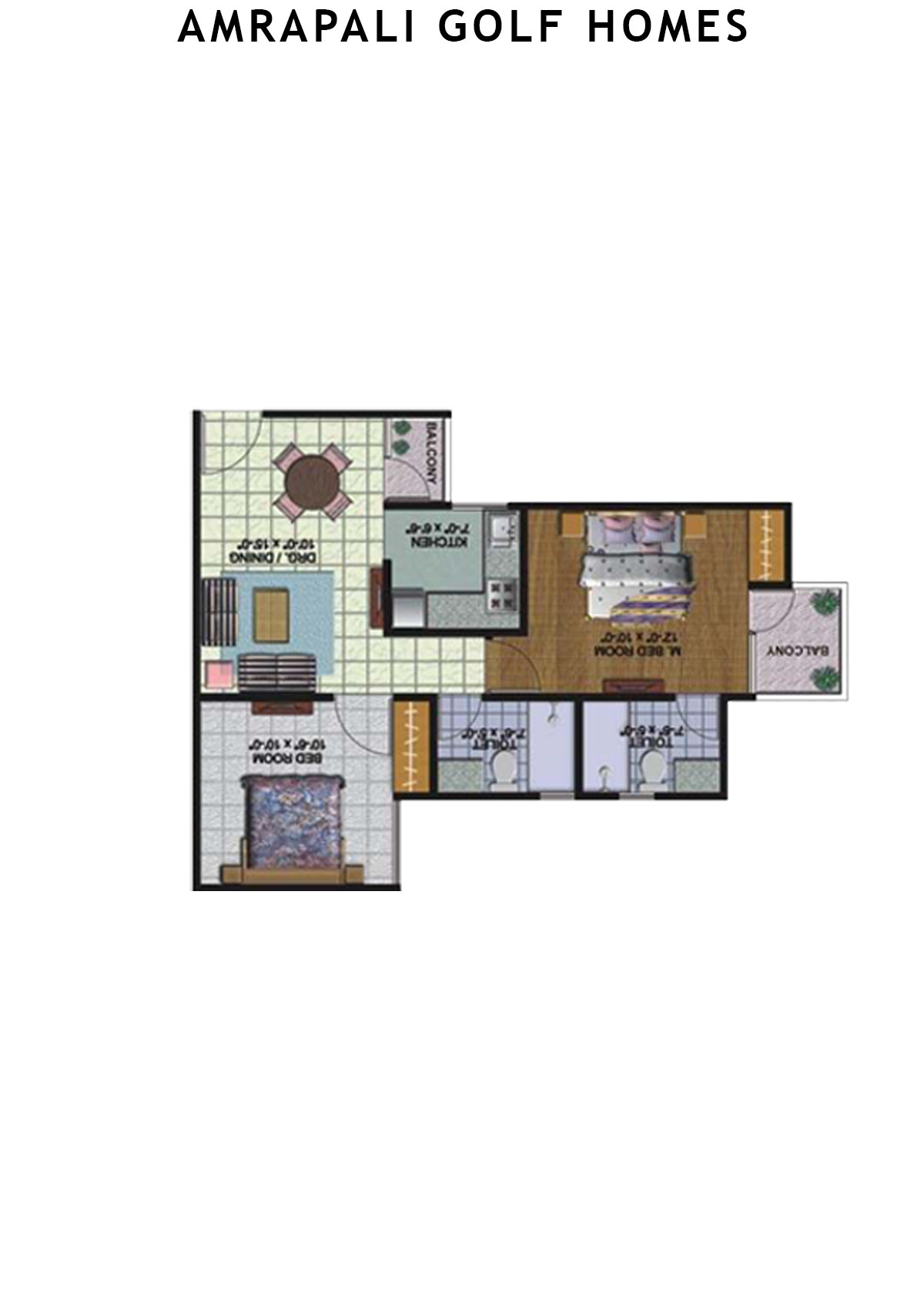 Amrapali Golf Homes Tower M7 Unit 1 Floor Plan