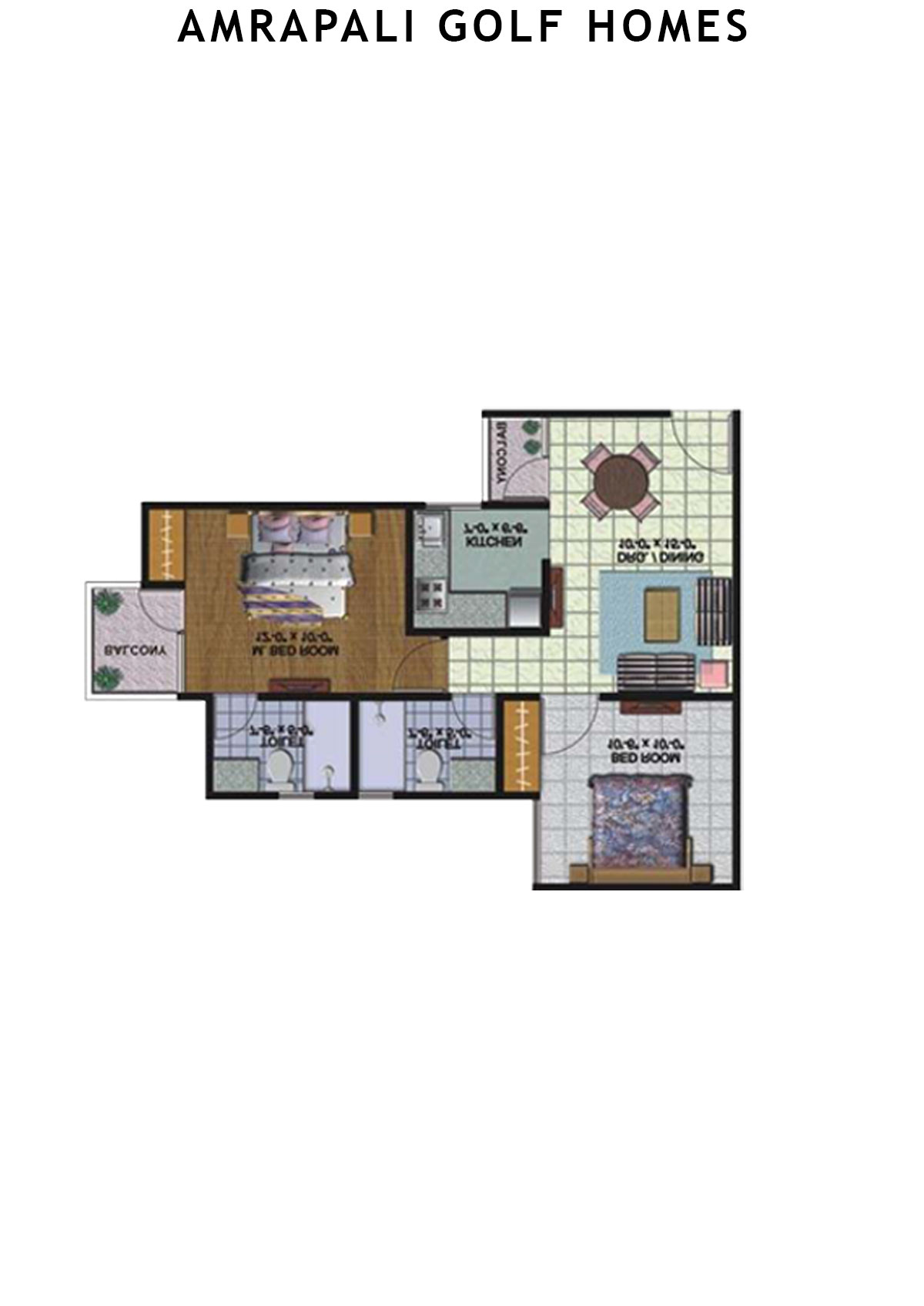 Amrapali Golf Homes Tower M7 Unit 2 Floor Plan
