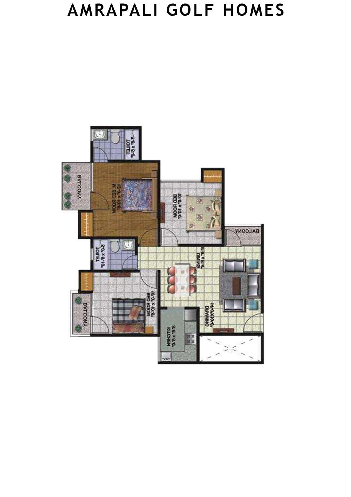 Amrapali Golf Homes Tower M7 Unit 3 Floor Plan
