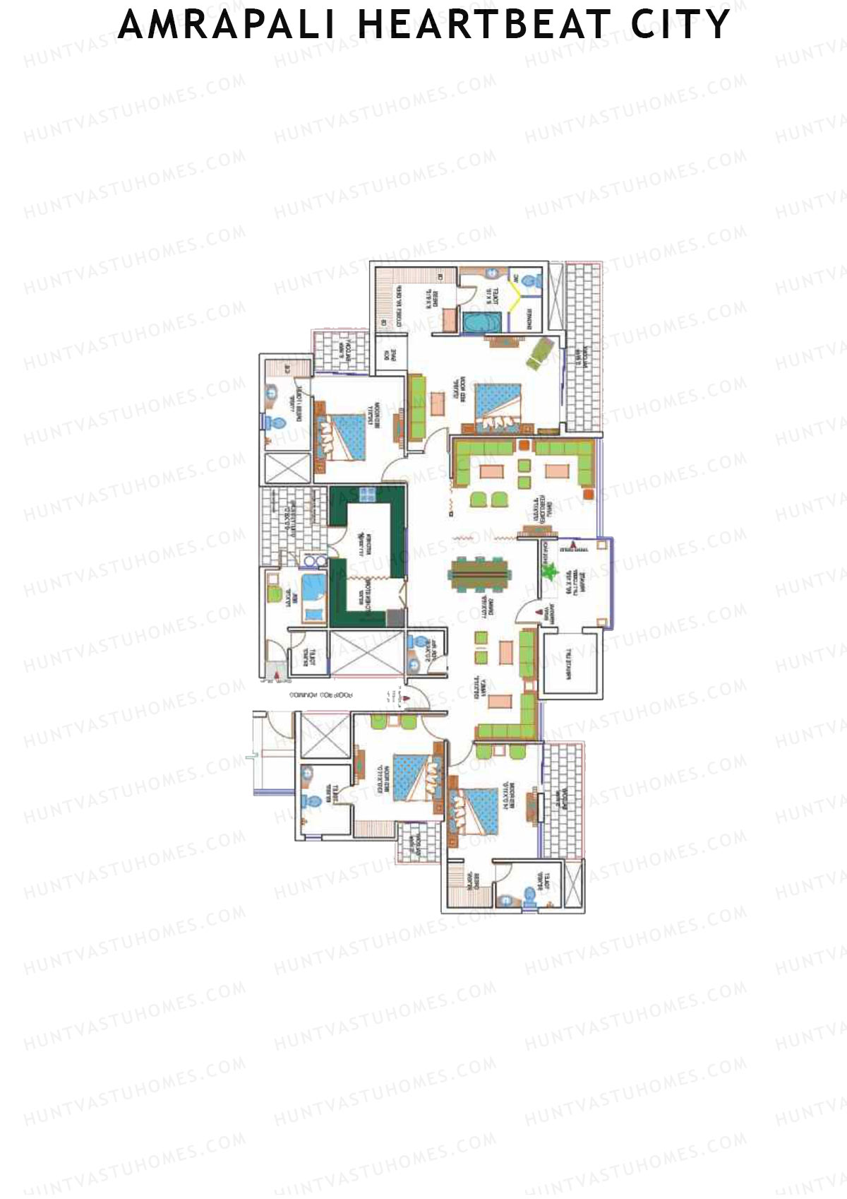 Amrapali Heartbeat City Tower A Unit 1 Floor Plan