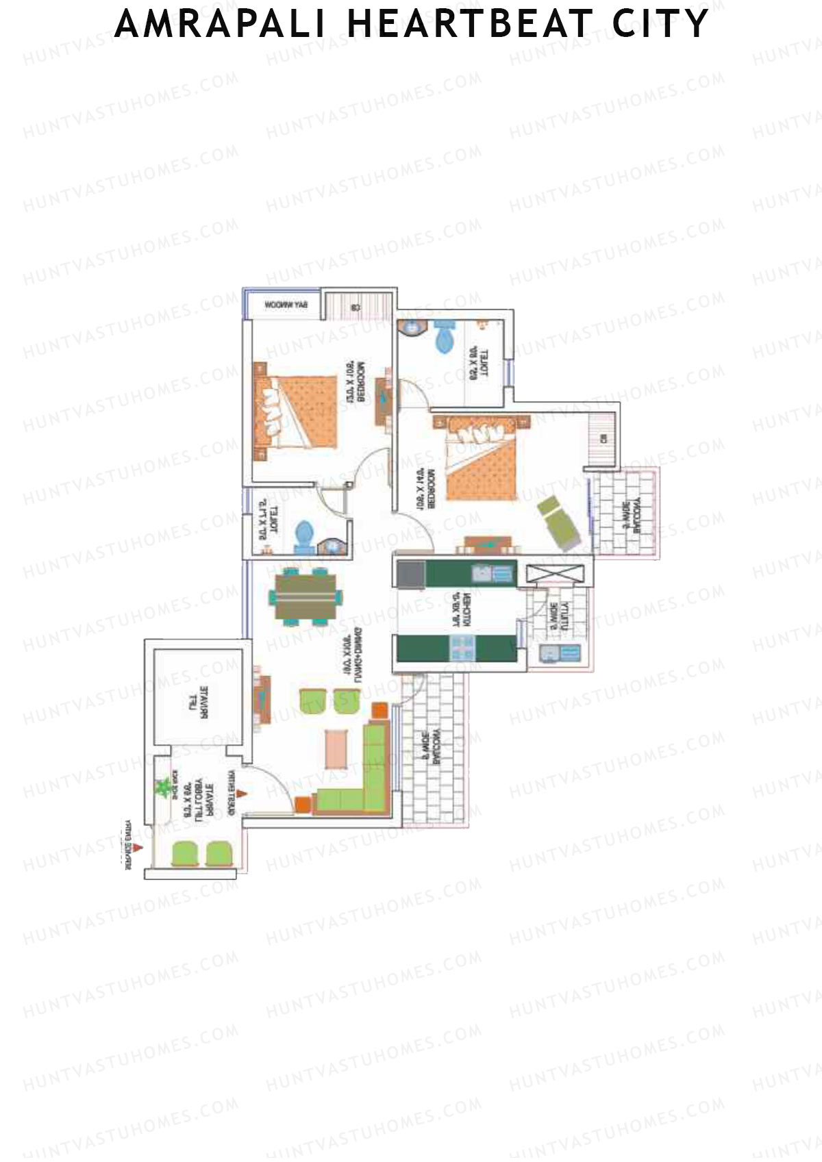 Amrapali Heartbeat City Tower C Unit 4 Floor Plan