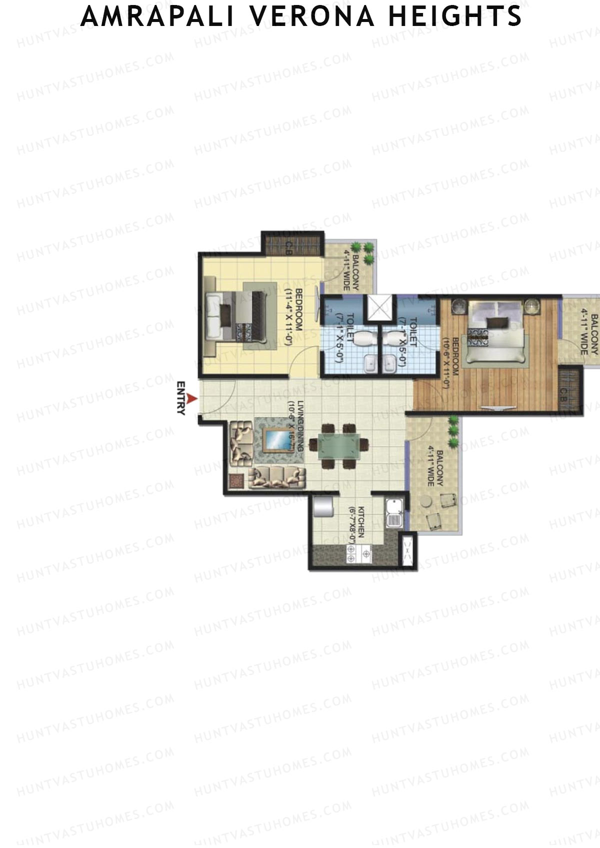Amrapali Verona Heights Tower A Unit 2 Floor Plan