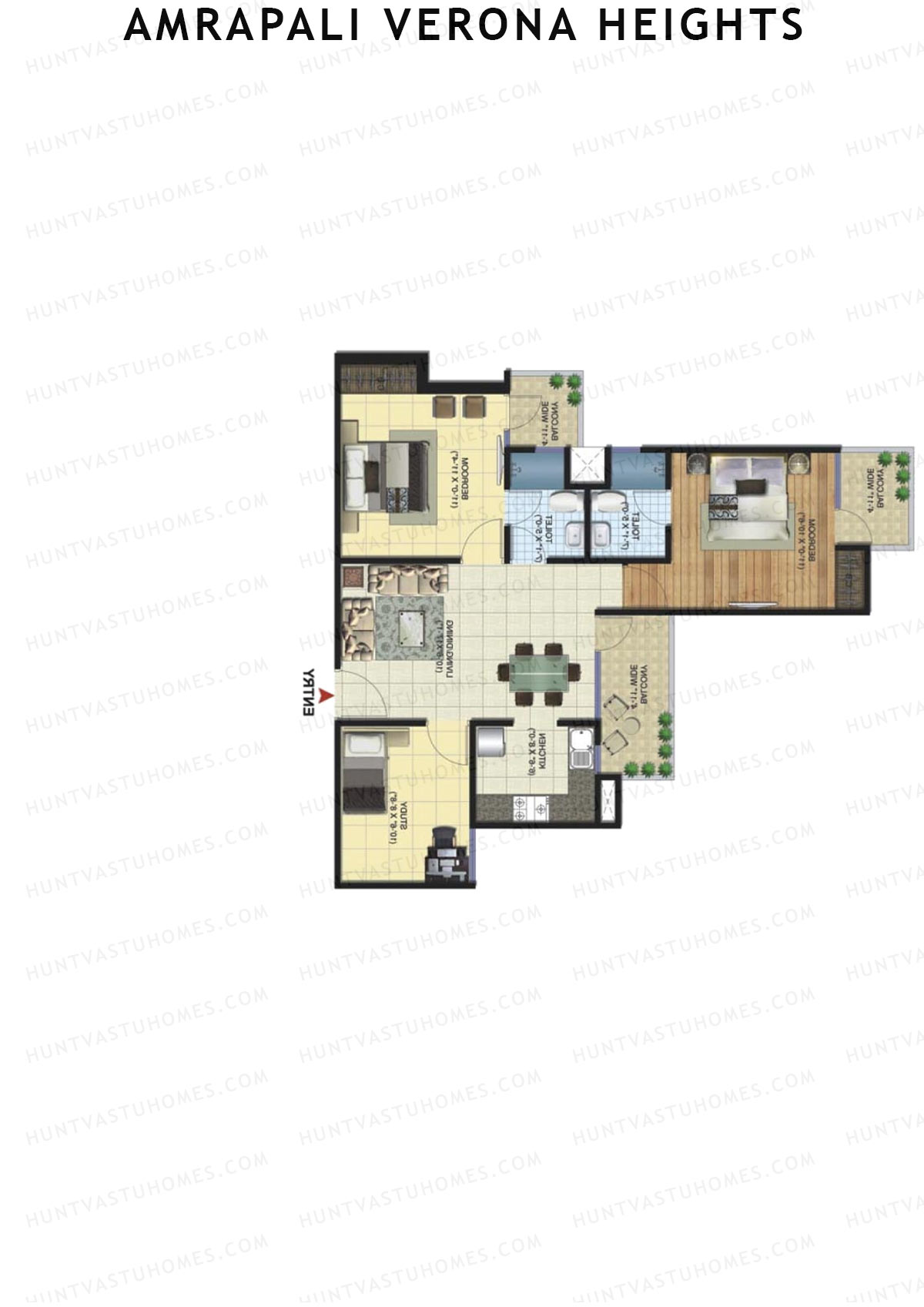 Amrapali Verona Heights Tower A Unit 4 Floor Plan