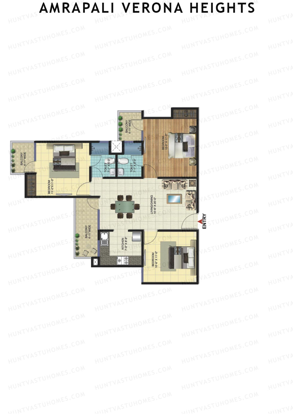 Amrapali Verona Heights Tower A Unit 7 Floor Plan