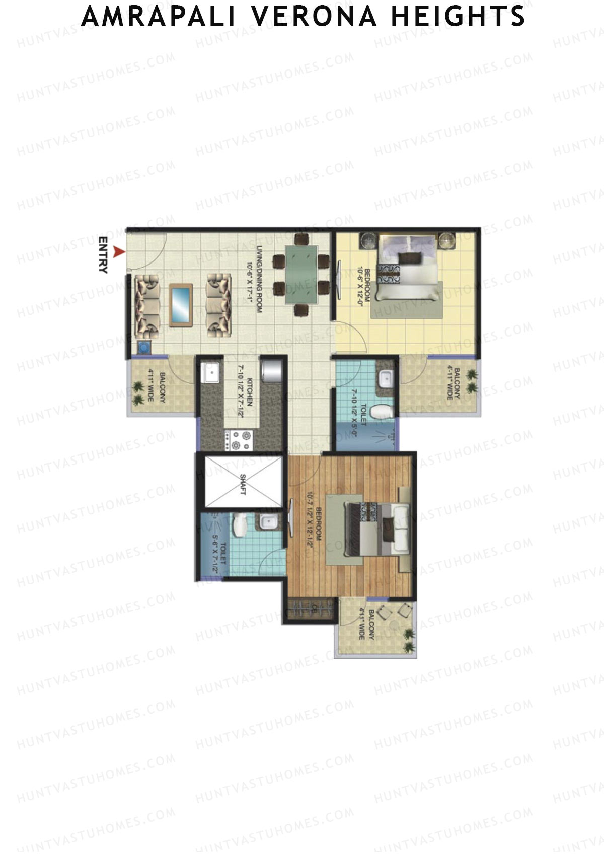 Amrapali Verona Heights Tower G Unit 2 Floor Plan