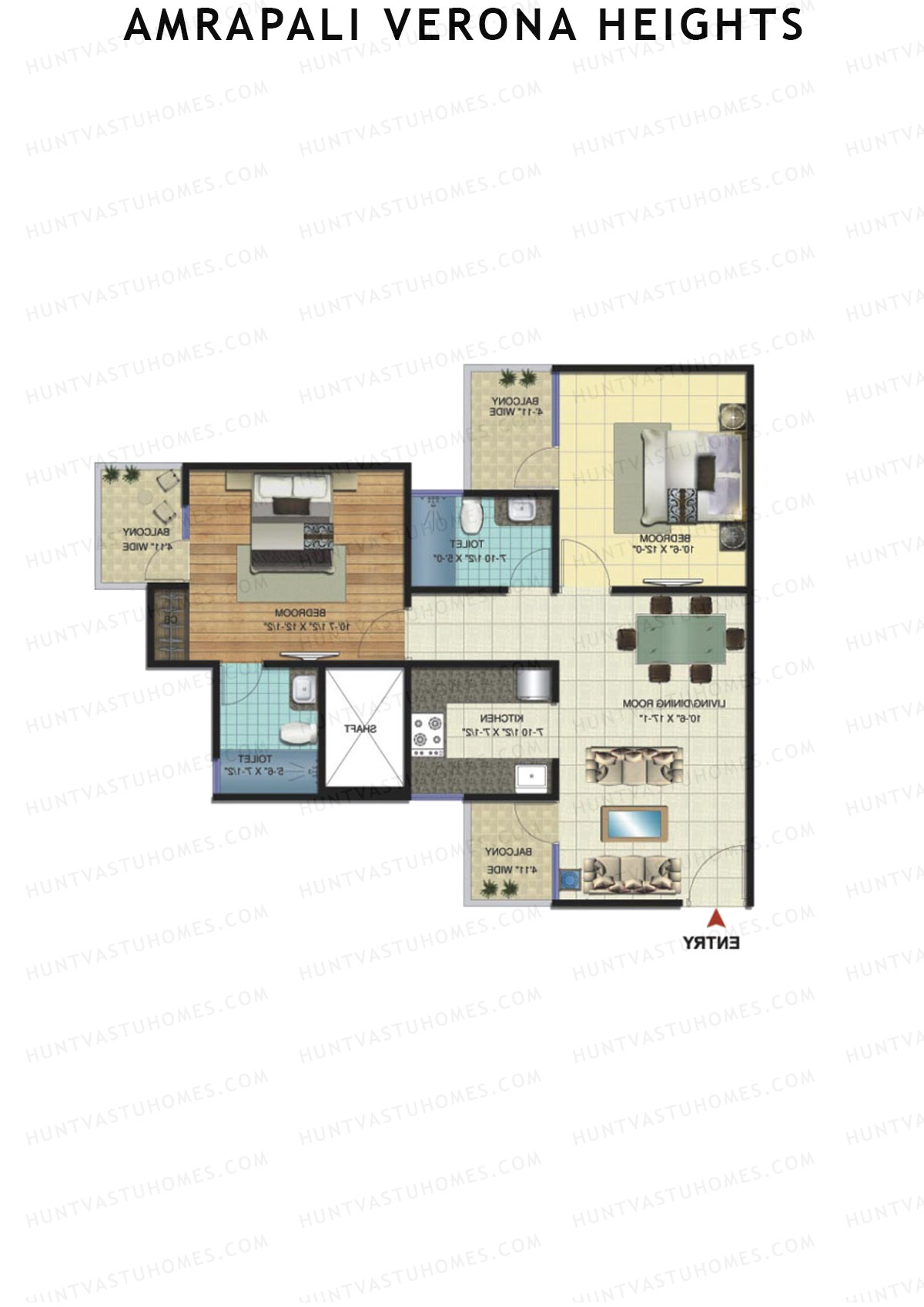 Amrapali Verona Heights Tower H Unit 4 Floor Plan