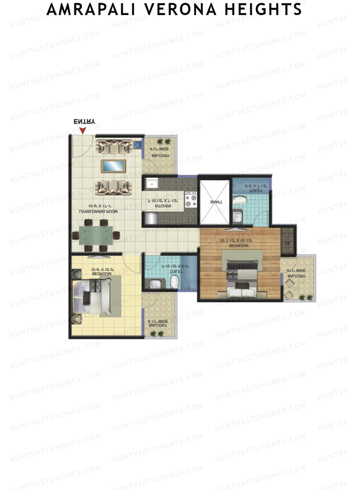 Amrapali Verona Heights Tower H Unit 8 Floor Plan