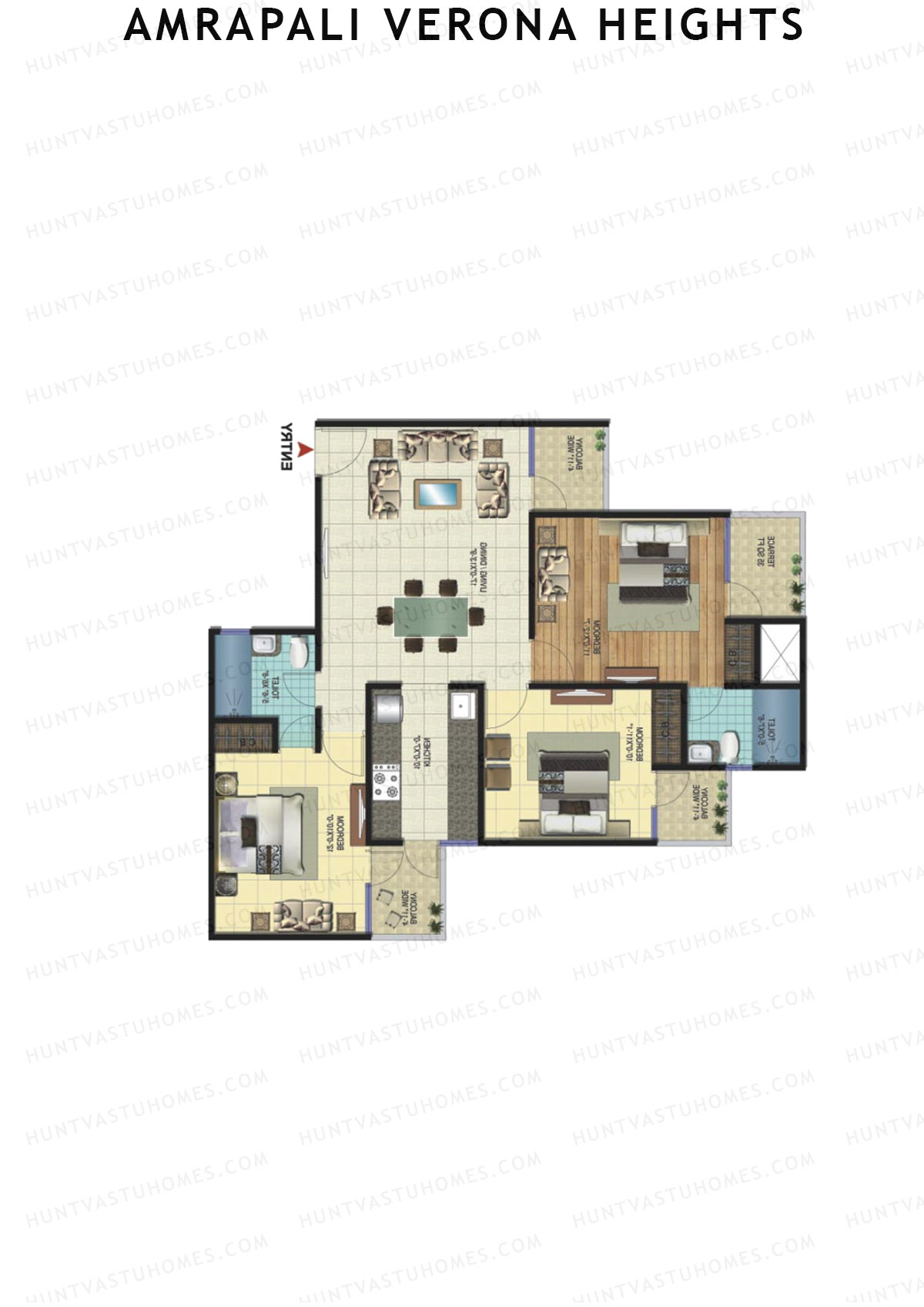 Amrapali Verona Heights Tower K Unit 6 Floor Plan