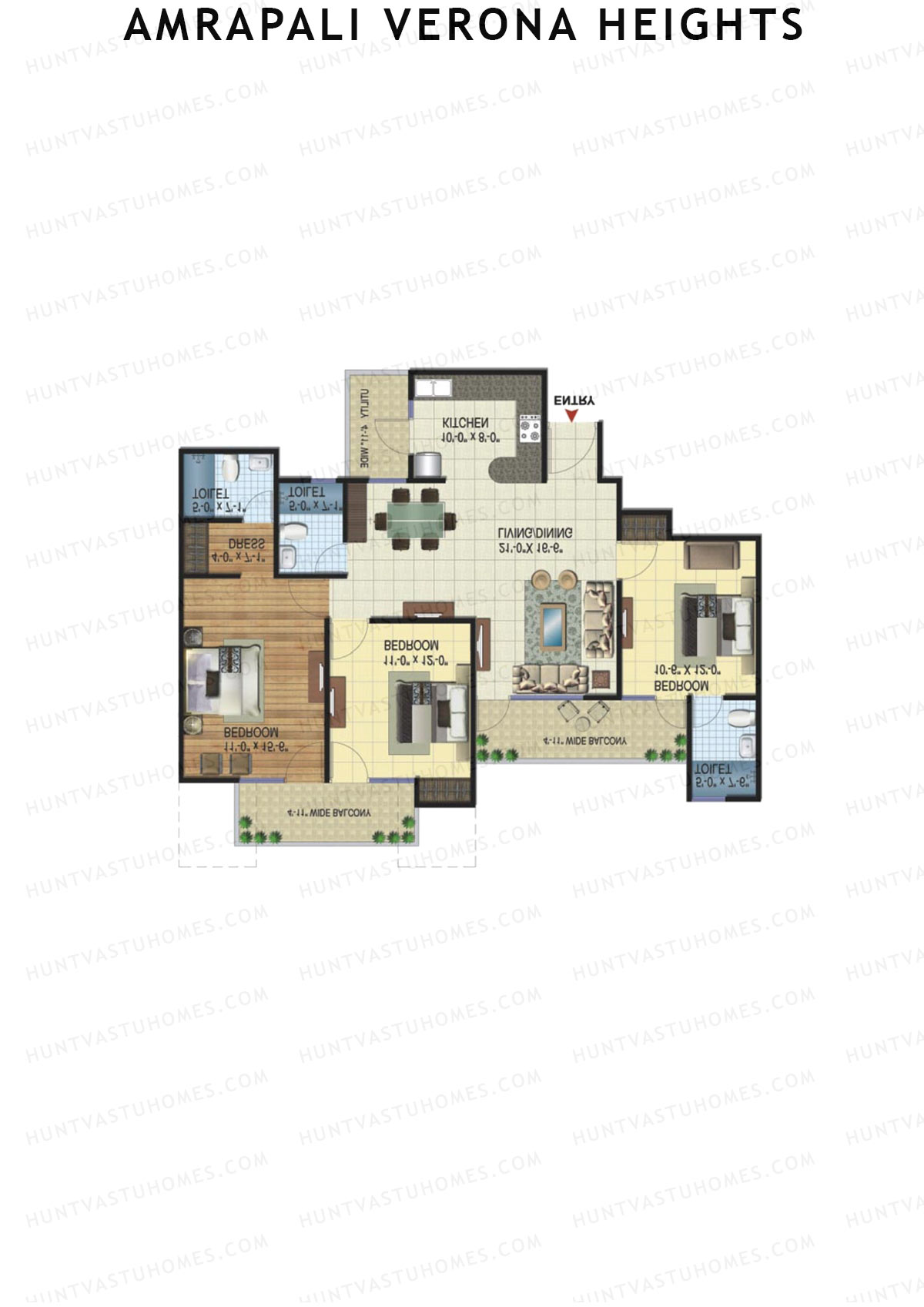 Amrapali Verona Heights Tower M Unit 4 Floor Plan