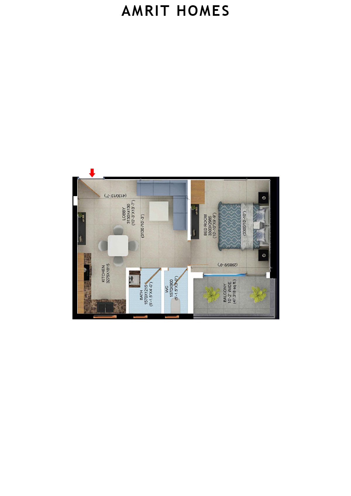 Amrit Homes Tower A11 Unit 8 Floor Plan