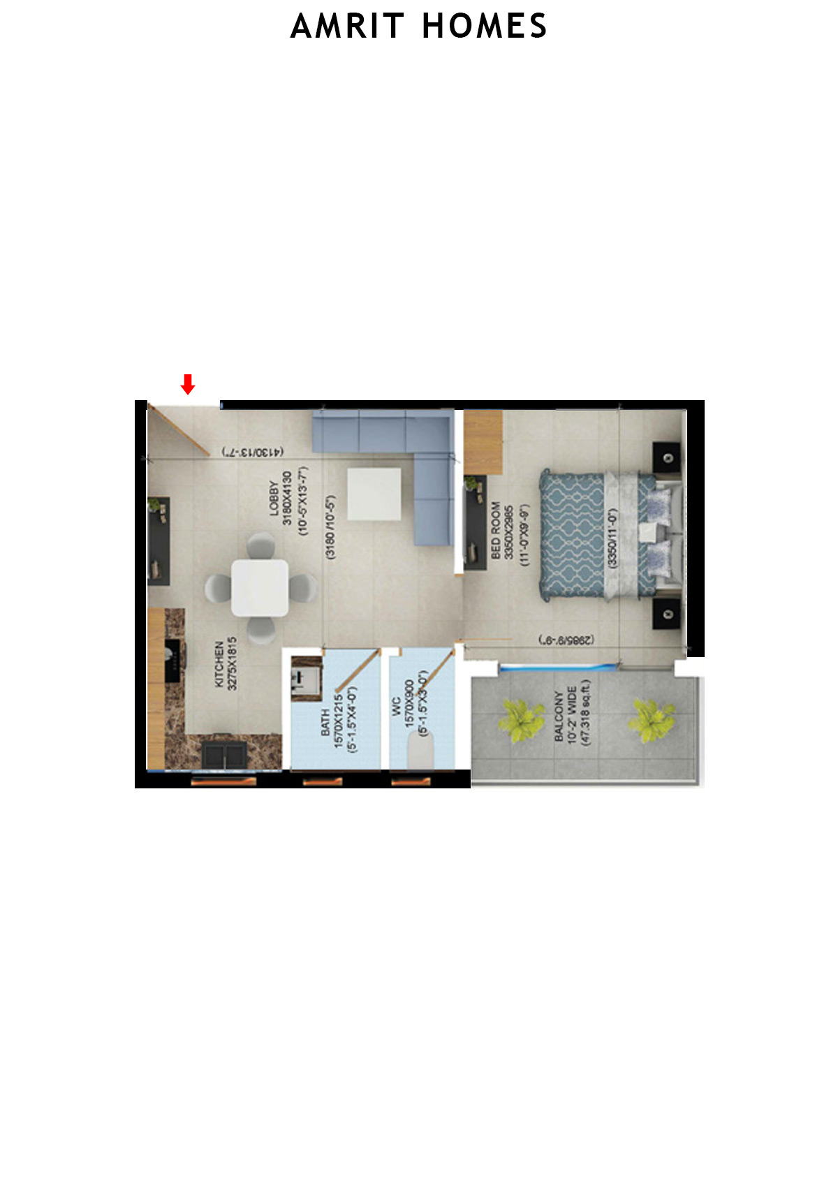 Amrit Homes Tower A12 Unit 10 Floor Plan
