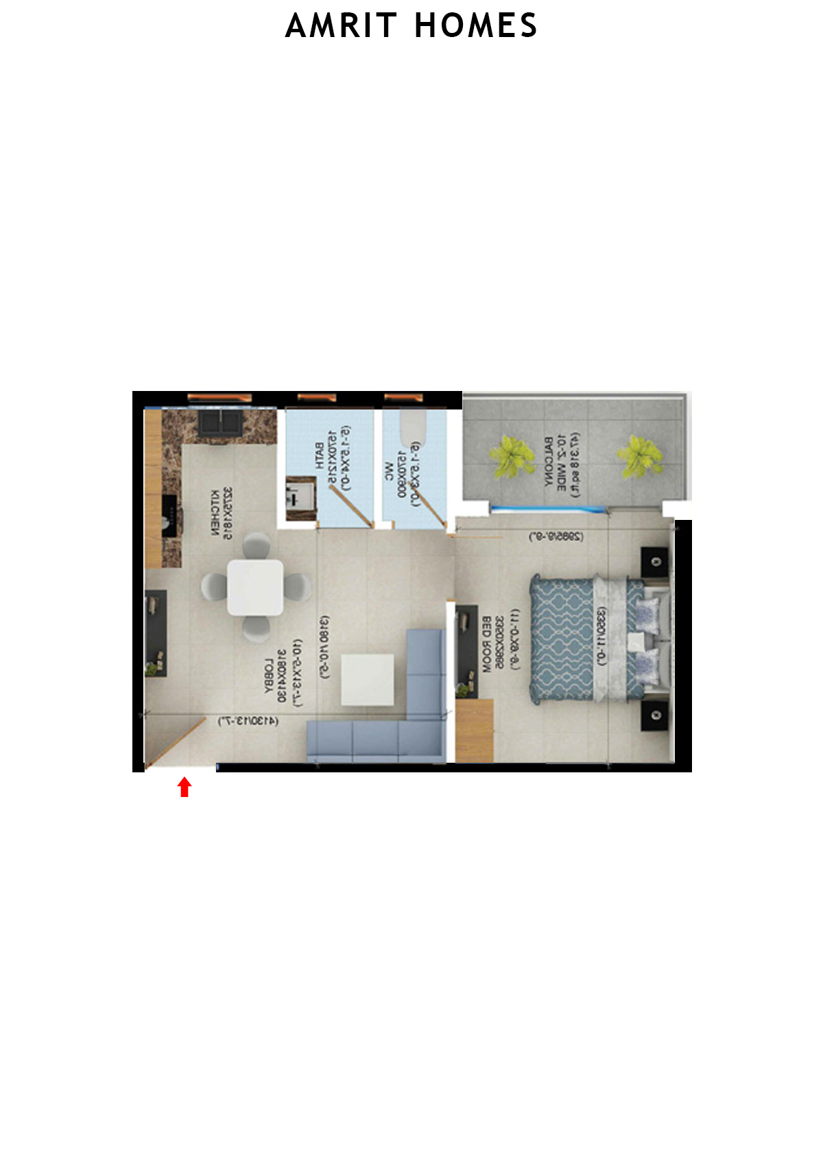 Amrit Homes Tower A12 Unit 3 Floor Plan