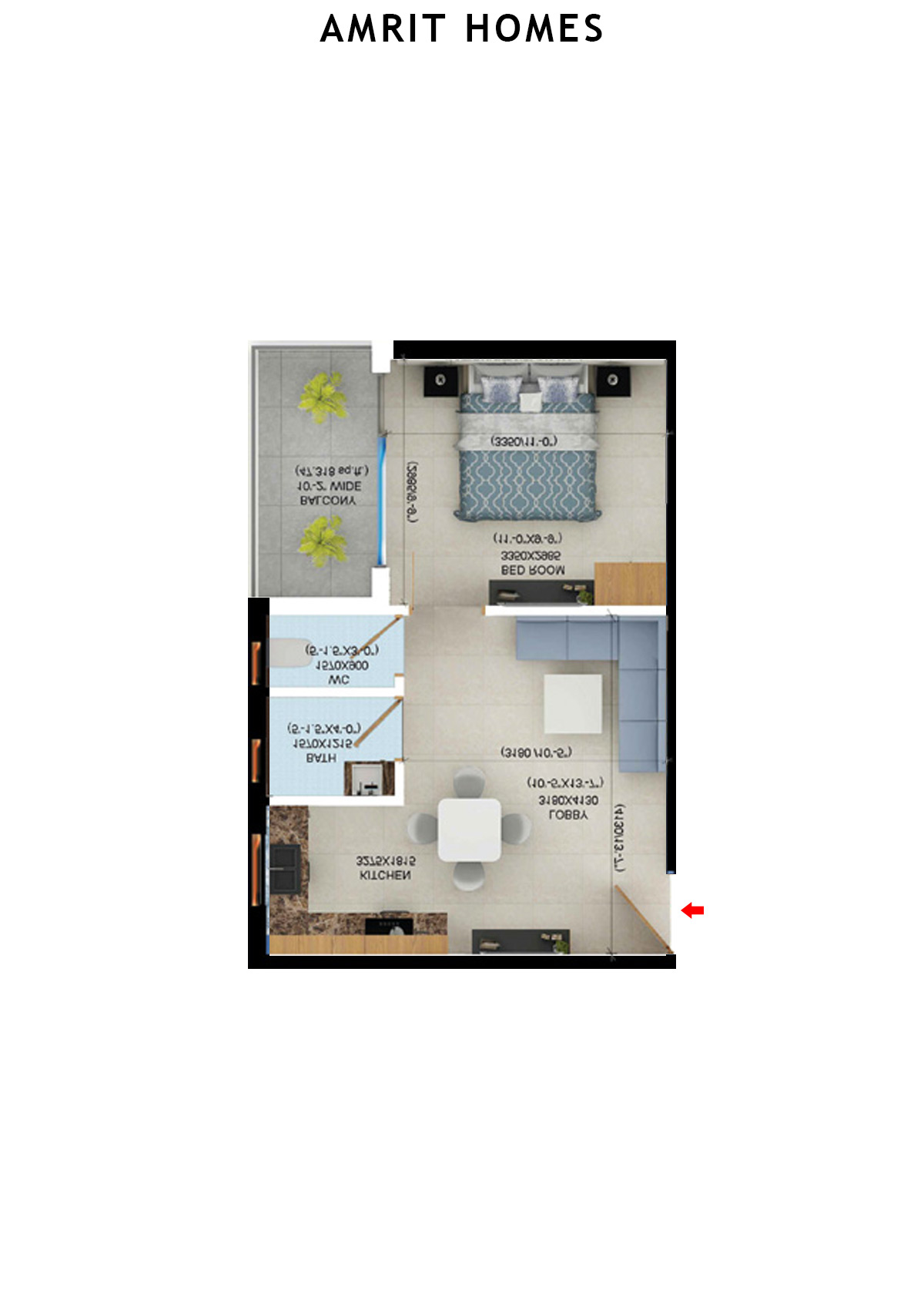 Amrit Homes Tower A12 Unit 6 Floor Plan