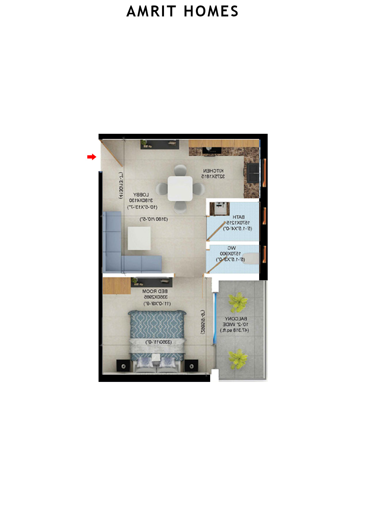 Amrit Homes Tower A12 Unit 8 Floor Plan