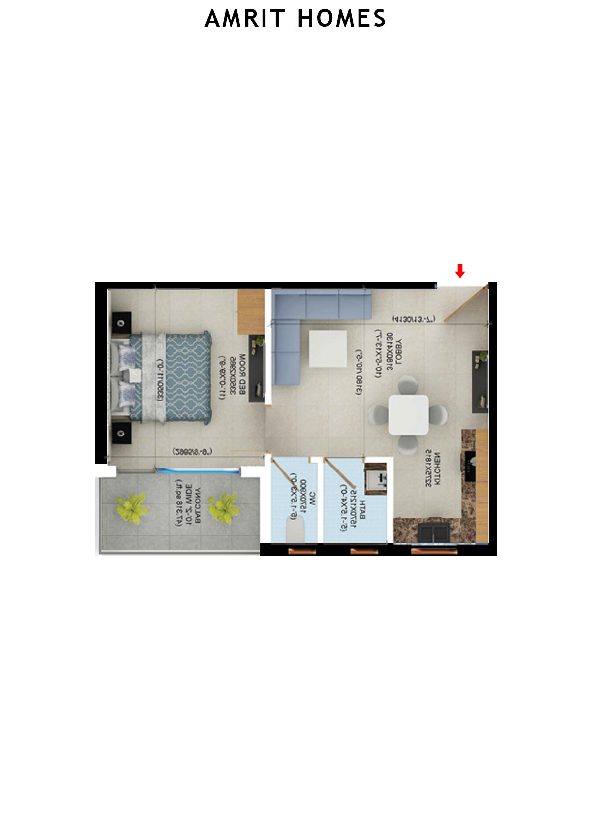 Amrit Homes Tower A12 Unit 9 Floor Plan