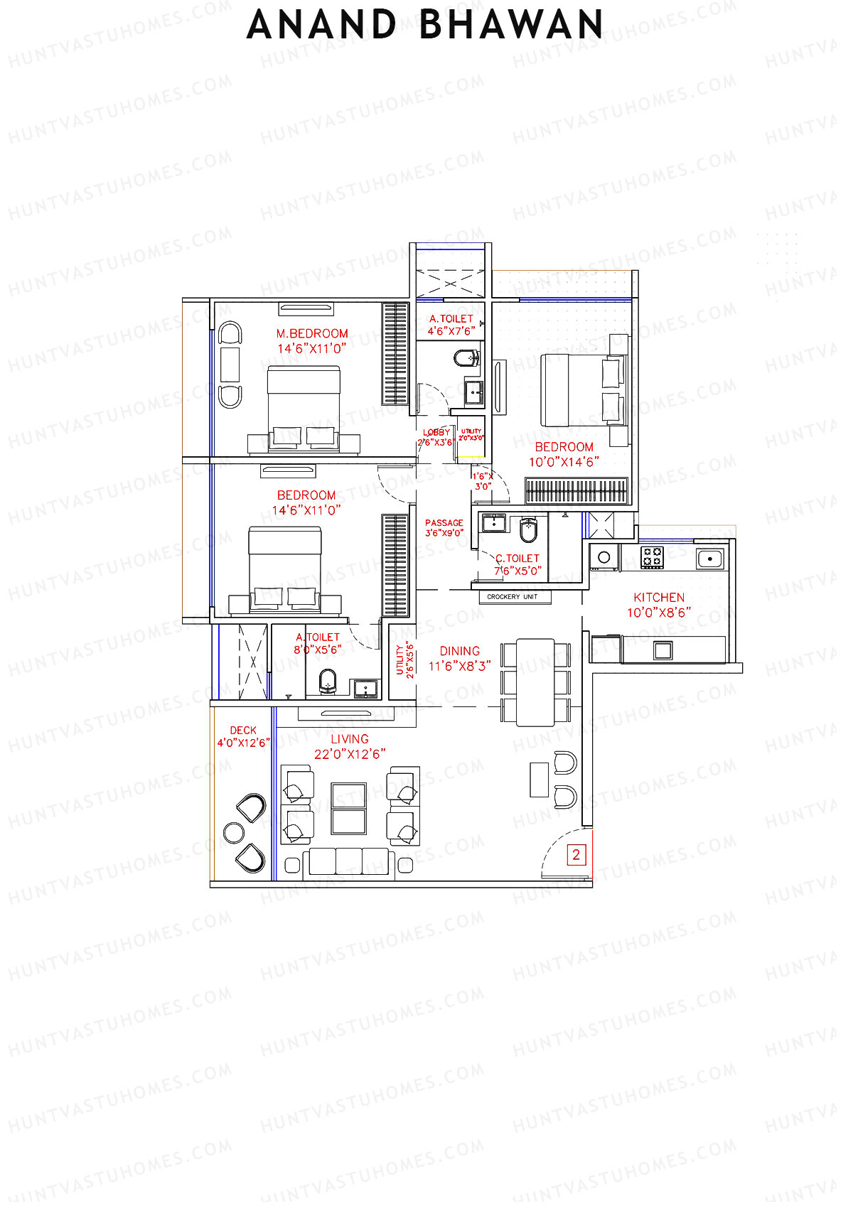 Anand Bhawan Wing A Unit 2 Floor Plan