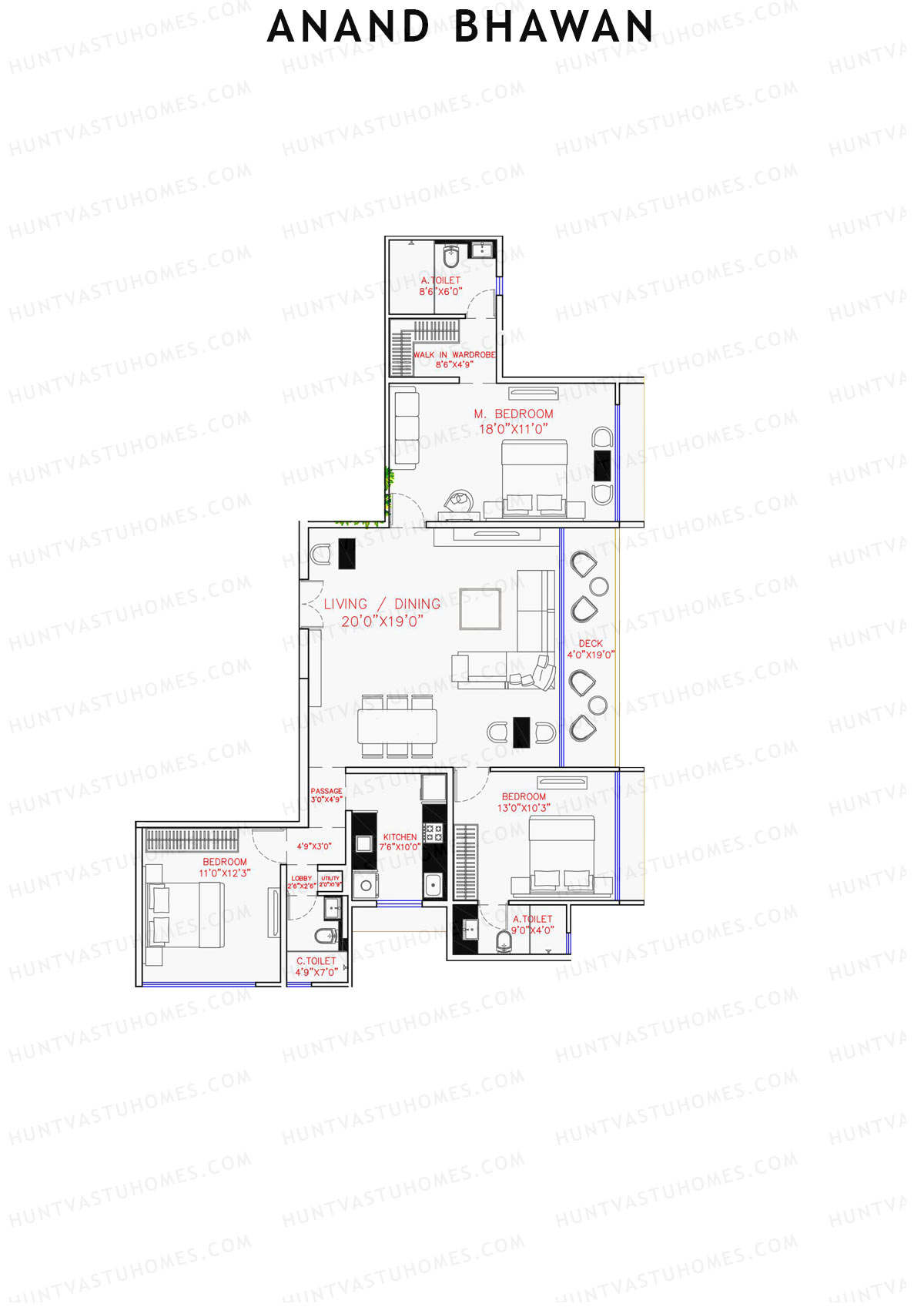 Anand Bhawan Wing A Unit 2 Floor Plan
