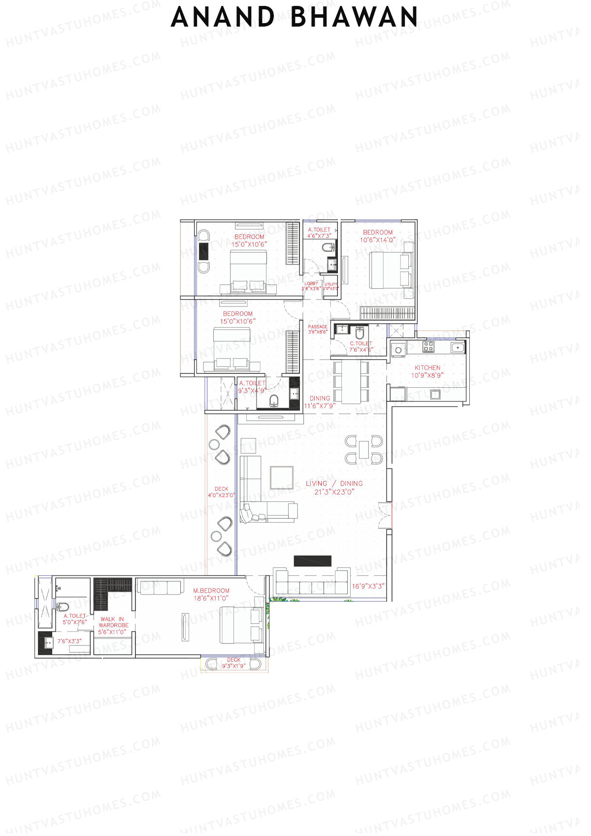 Anand Bhawan Wing B Unit 1 Floor Plan