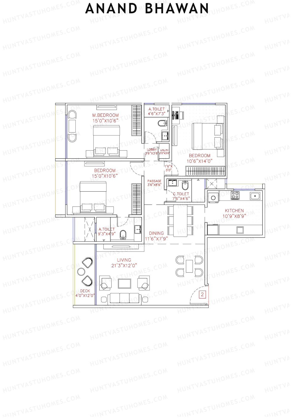 Anand Bhawan Wing B Unit 2 Floor Plan