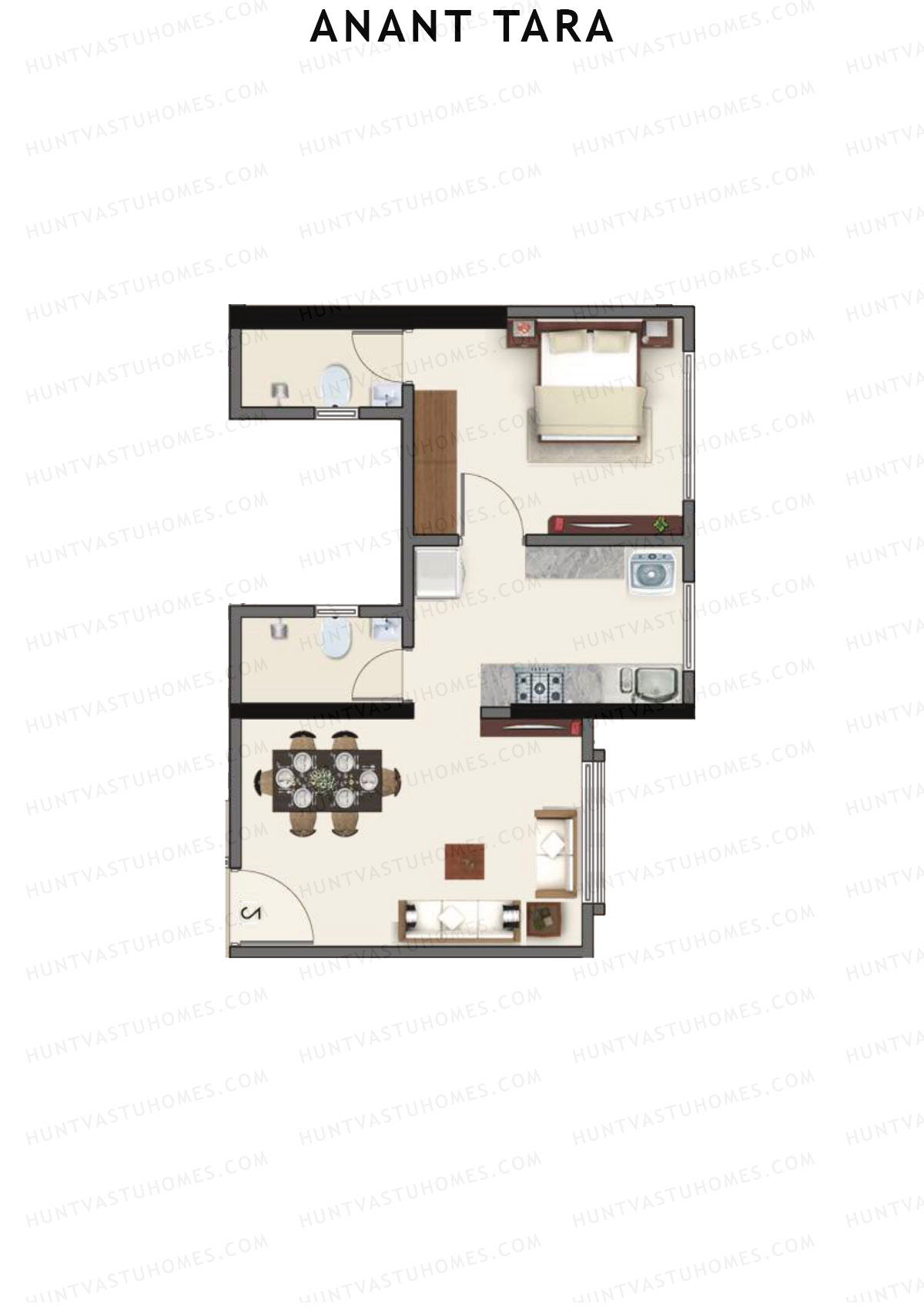Anant Tara Tower A Unit 1 Floor Plan