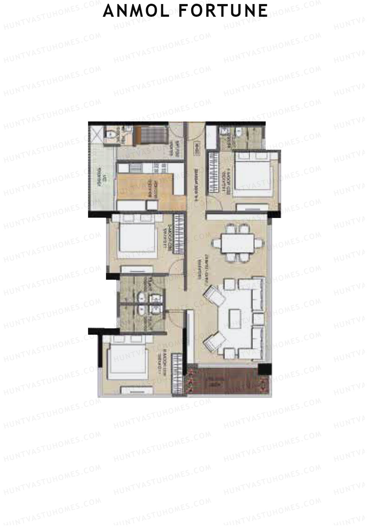 Anmol Fortune Wing F Unit 3 Floor Plan