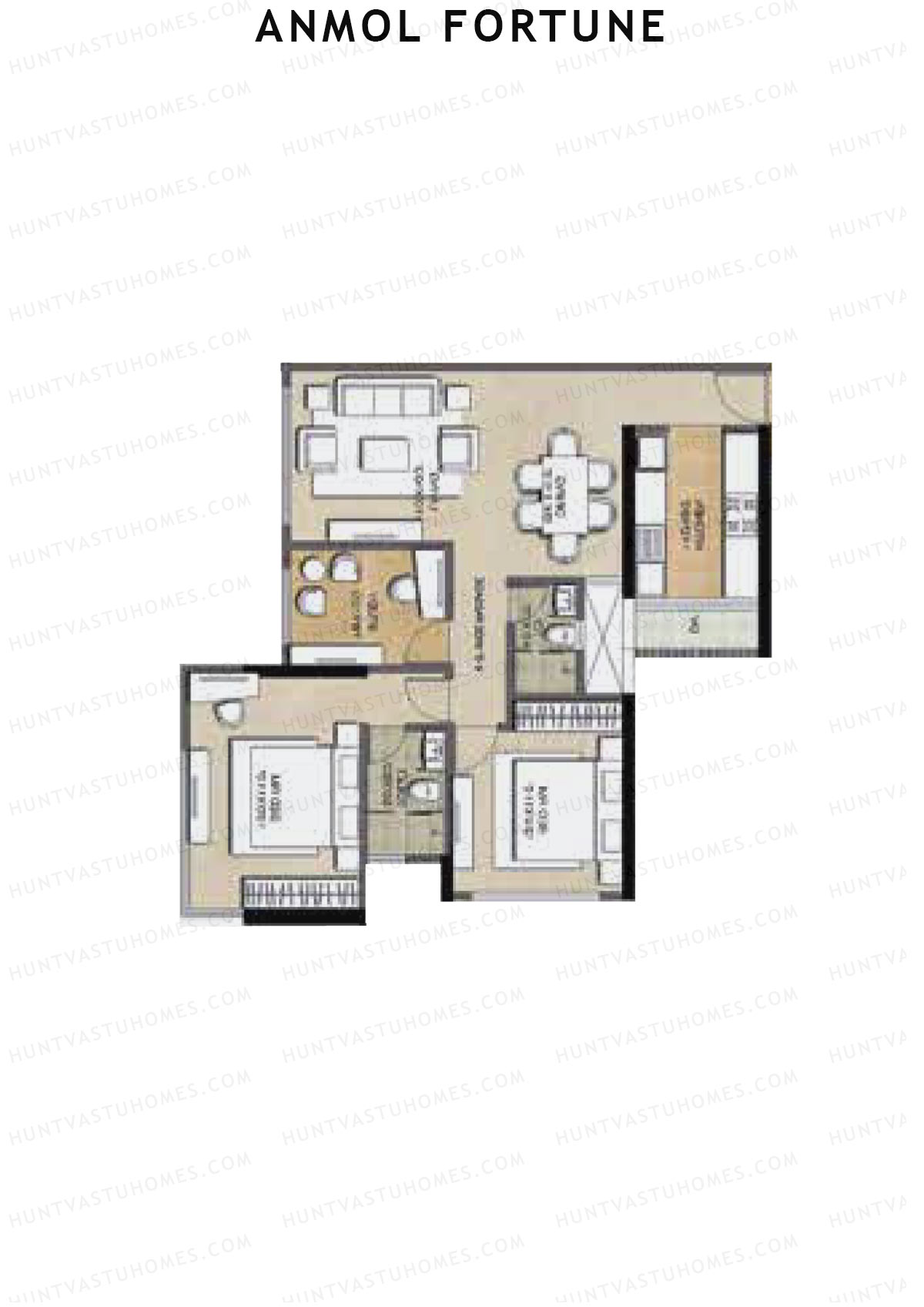 Anmol Fortune Wing F Unit 4 Floor Plan