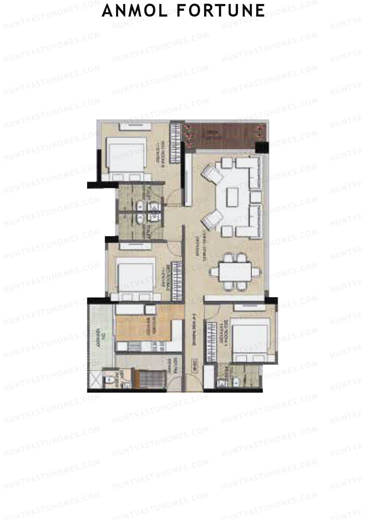 Anmol Fortune Wing F Unit 6 Floor Plan