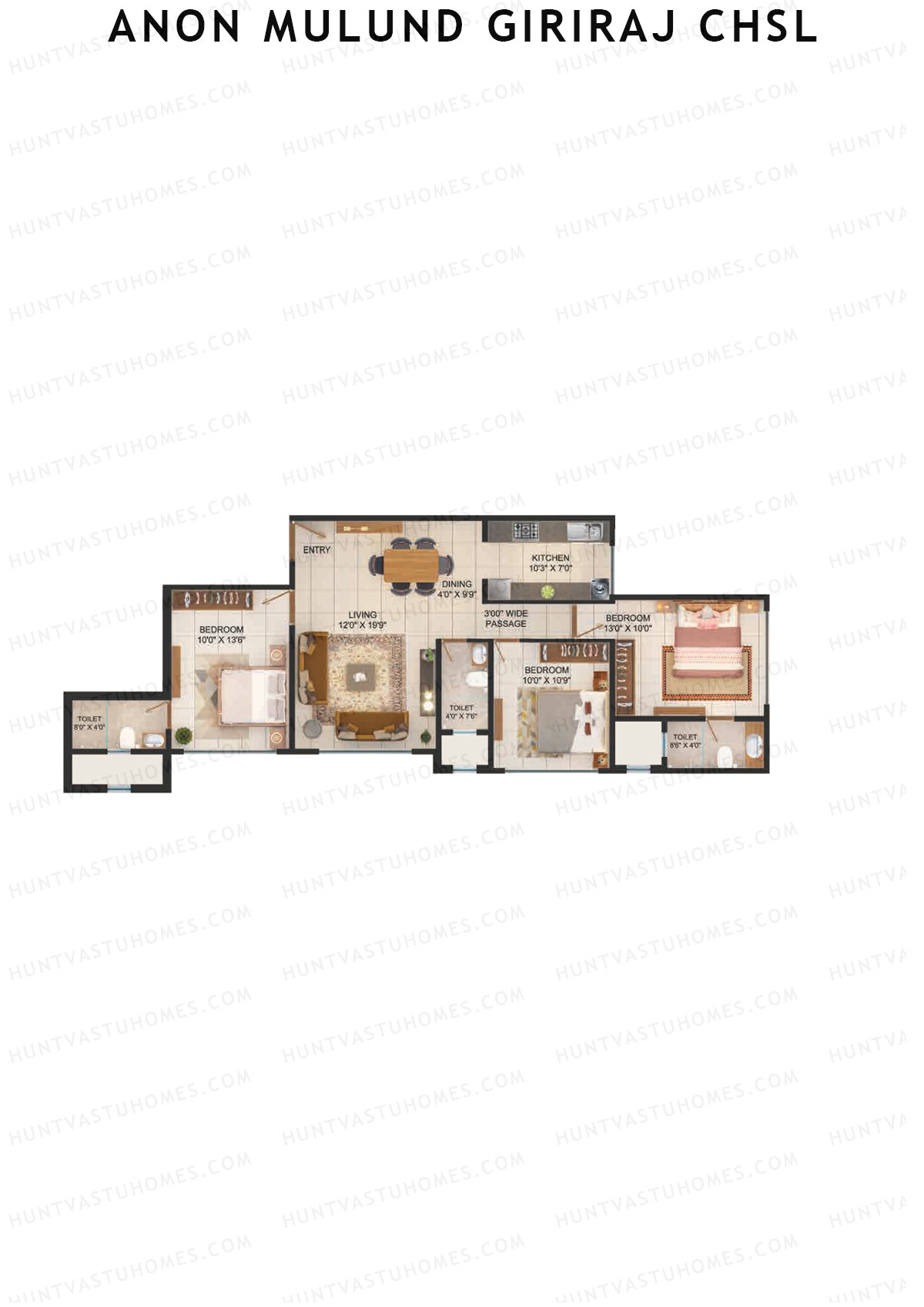 Anon Mulund Giriraj CHSL Block A Unit 2 Floor Plan