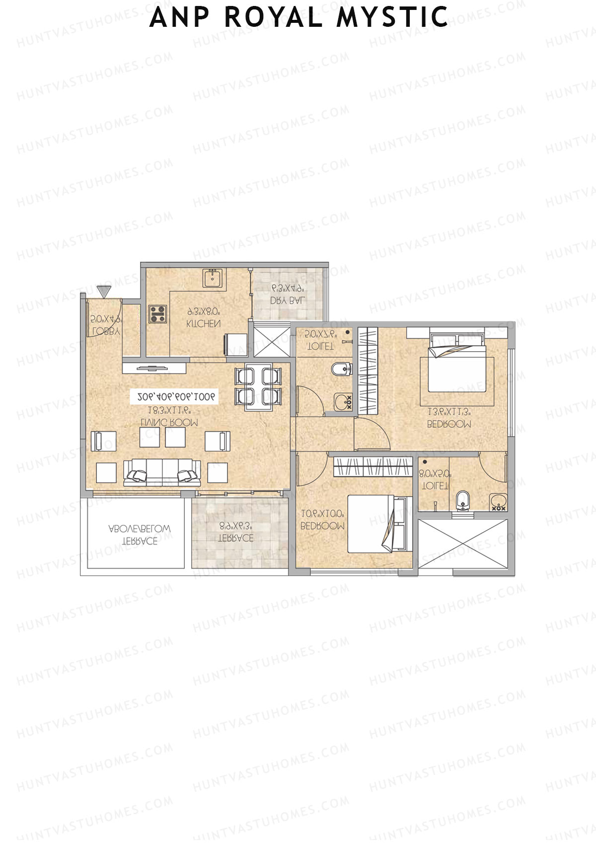 ANP Royal Mystic Tower A Unit 1 (Type 3) Floor Plan