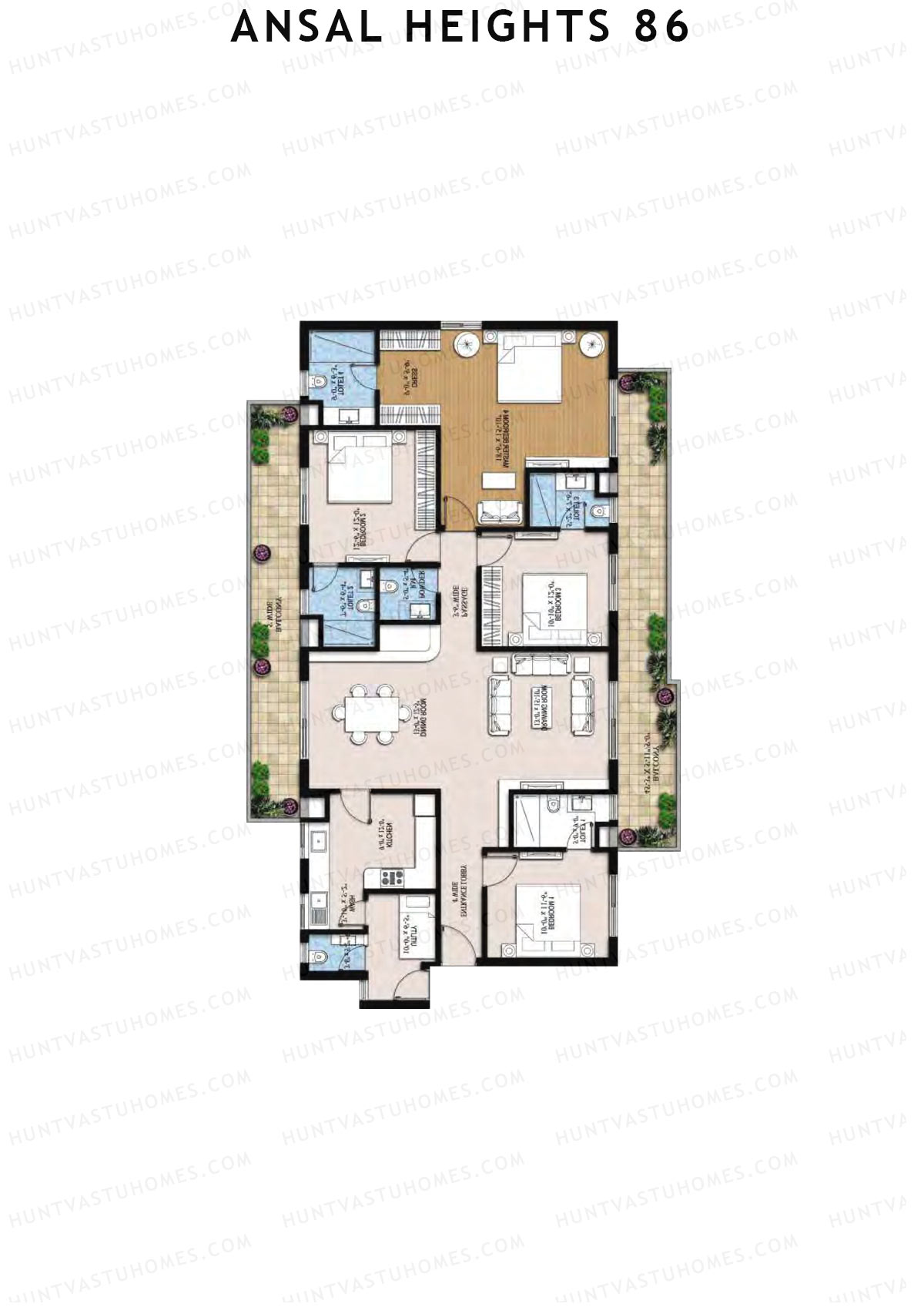 Ansal Heights 86 Tower A Unit 1  Floor Plan