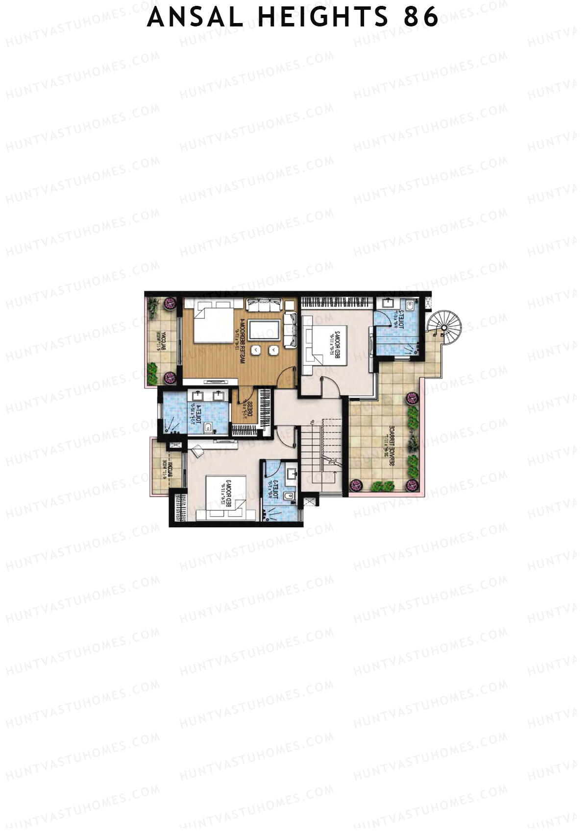 Ansal Heights 86 Villas 12 14 Unit 13 (Villa) Floor Plan