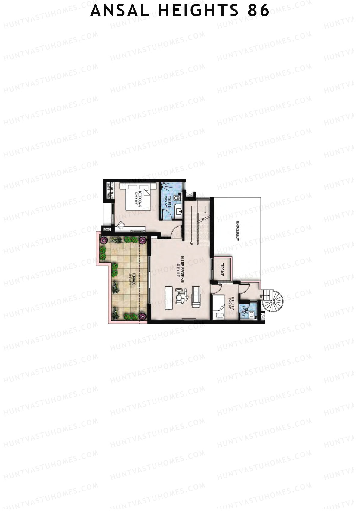 Ansal Heights 86 Villas 1 5 Unit 1 (Villa) Floor Plan